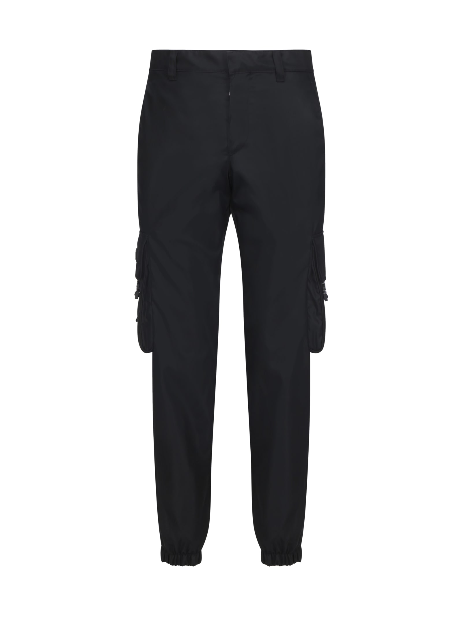 Shop Prada Pants In Nero