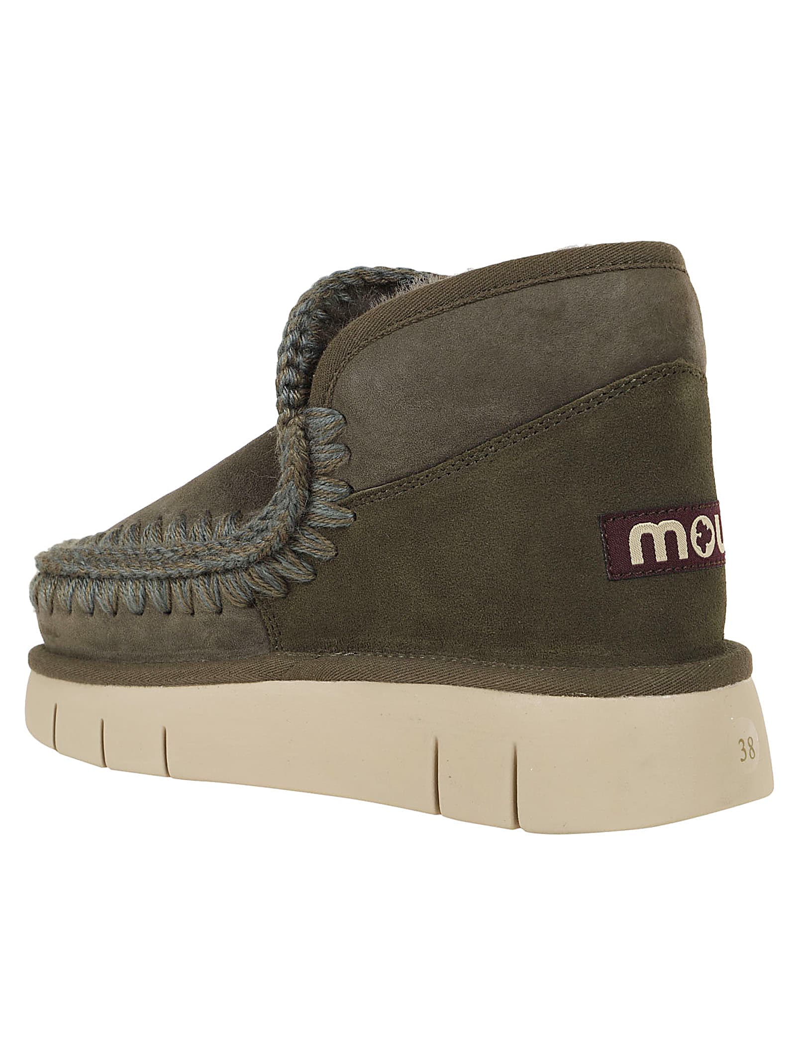 Shop Mou Eskimo Bounce Sneaker In Bkol Black Olive