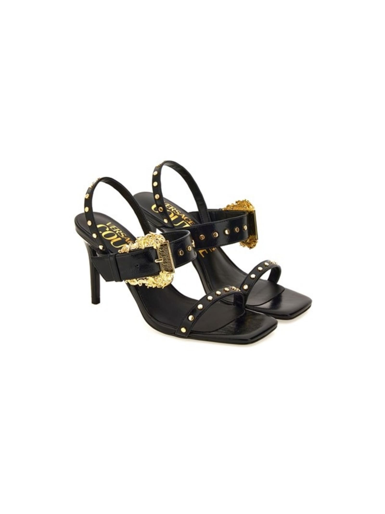 Open Sandals With Gold Buckle