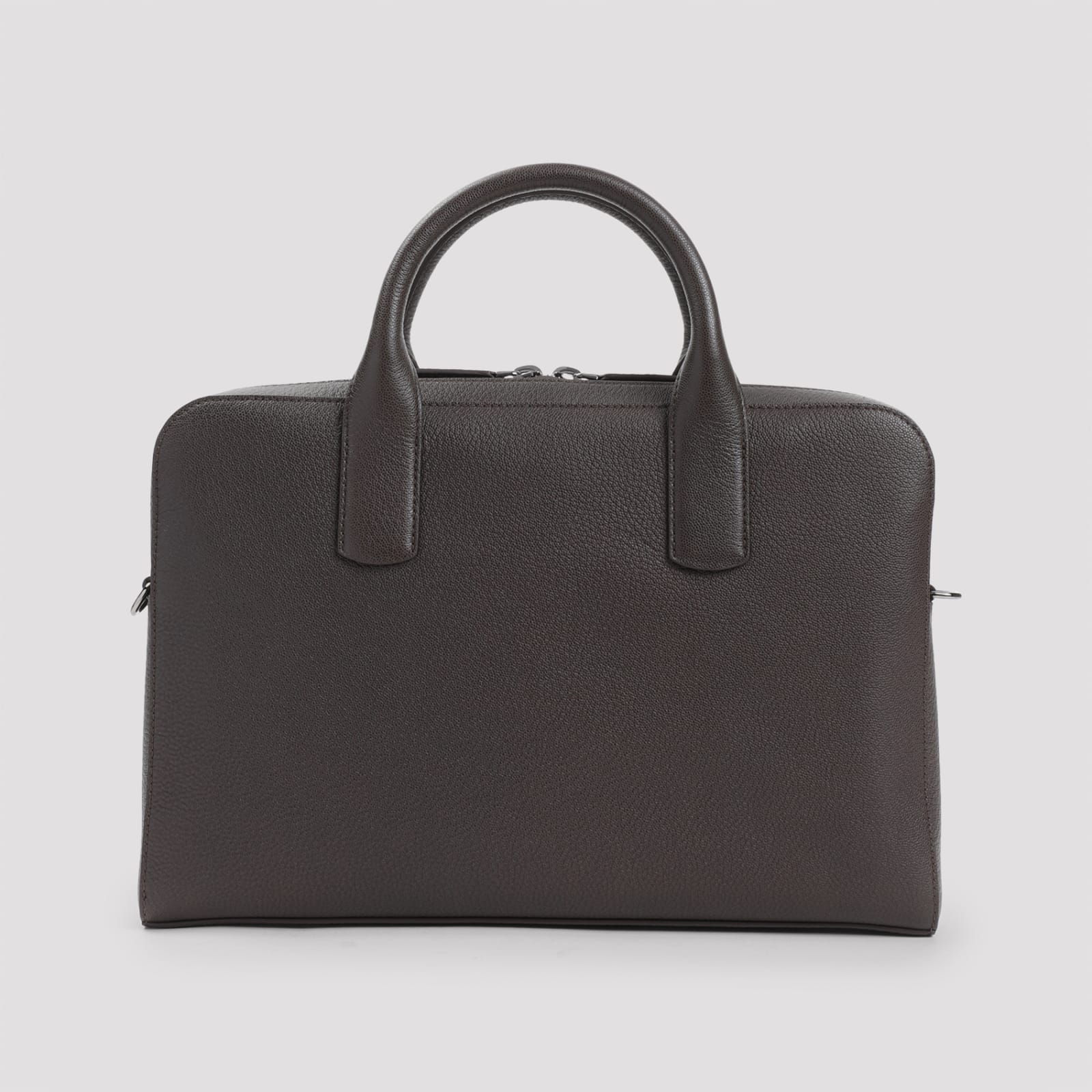 Shop Giorgio Armani Briefcase Bag In T.moro