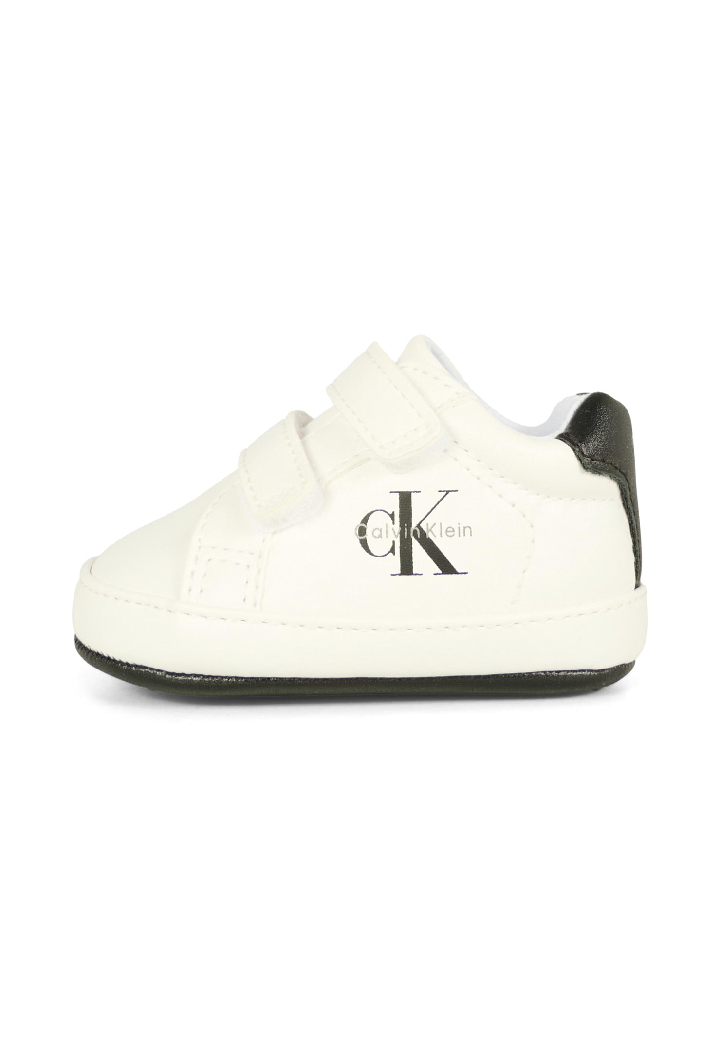 Calvin Klein White Sneakers For Baby Boy With Logo In White