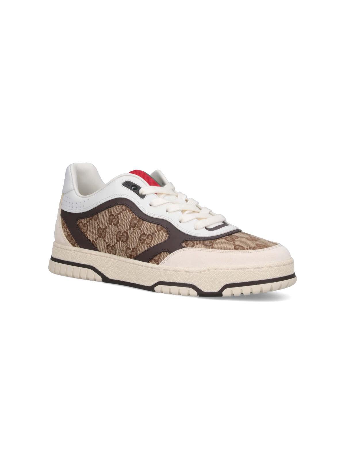 Shop Gucci Re-web Sneakers In White