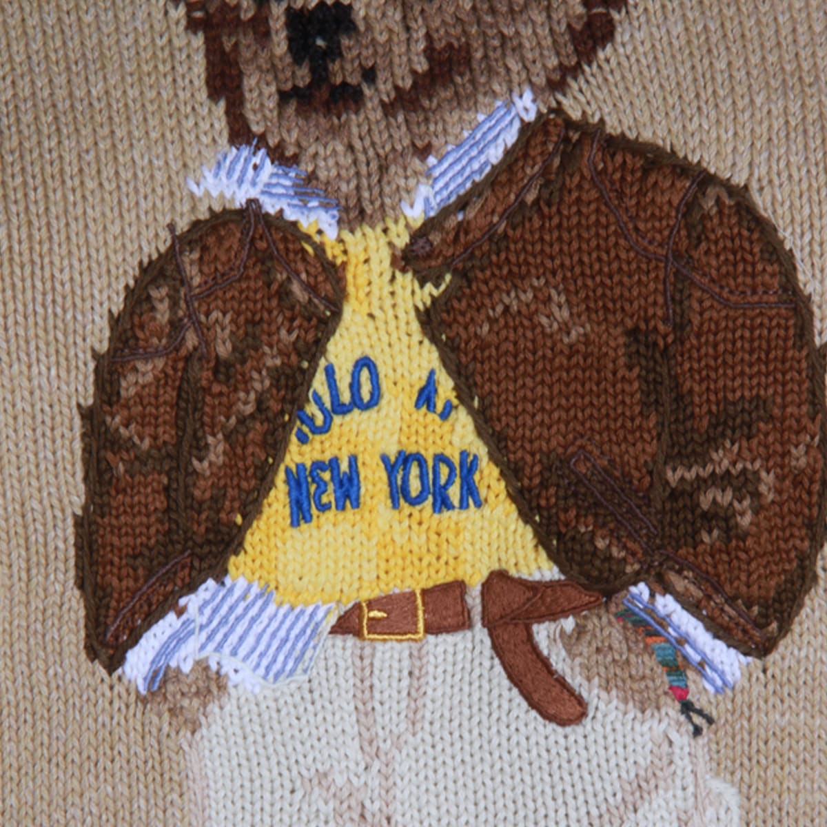 Ralph Lauren Beige Cotton Knitwear In Multi