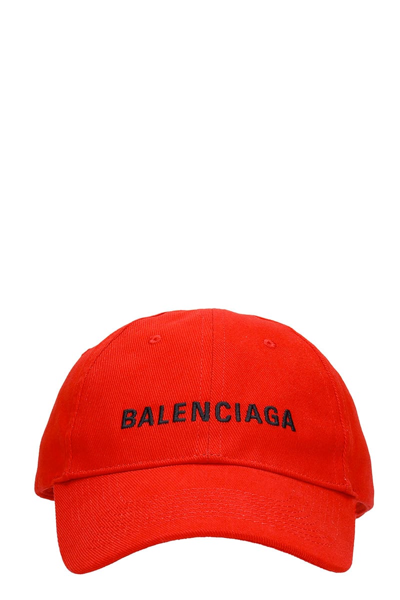 Balenciaga Hats In Red Cotton