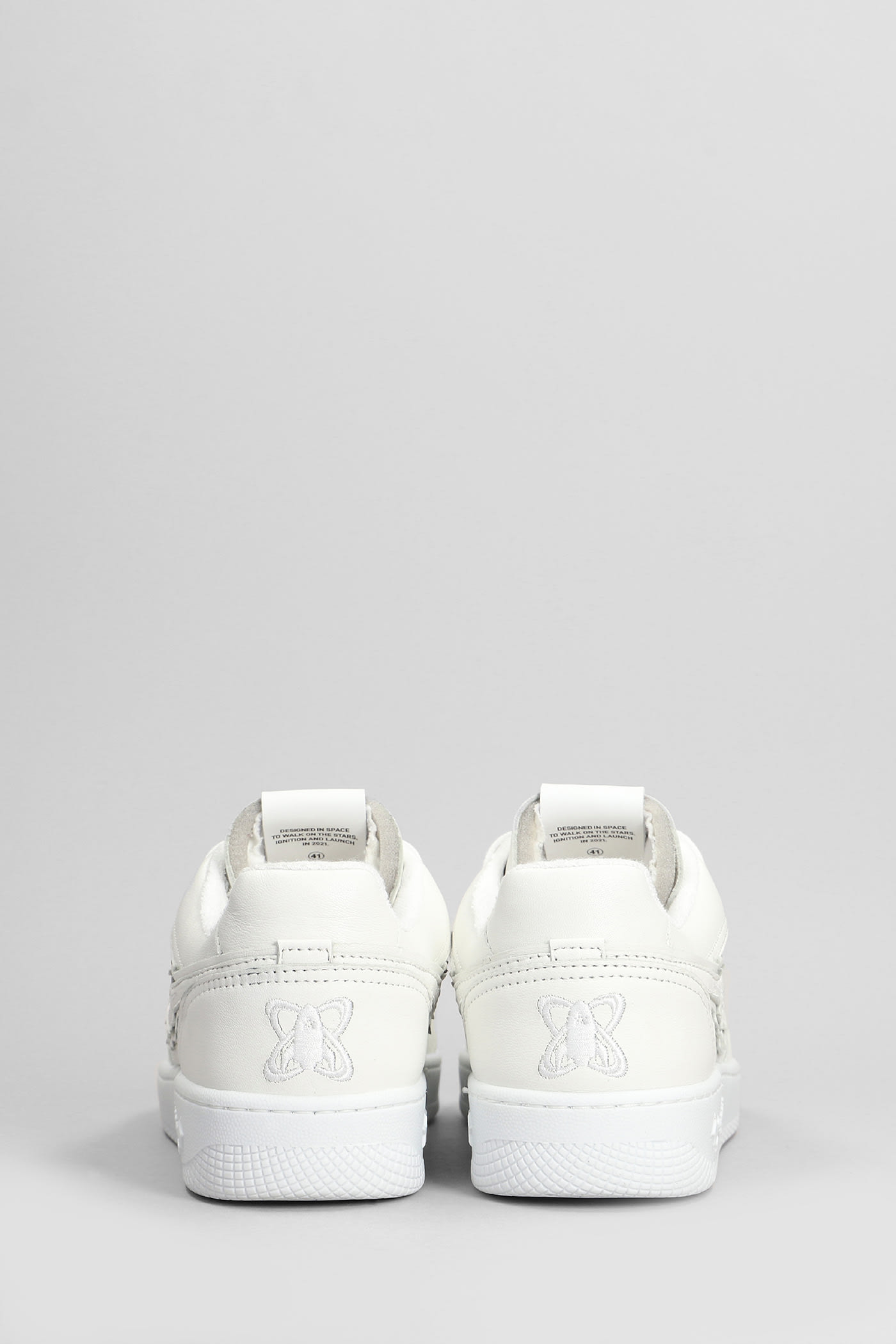 Shop Enterprise Japan Egg Rocket Sneakers In White Leather