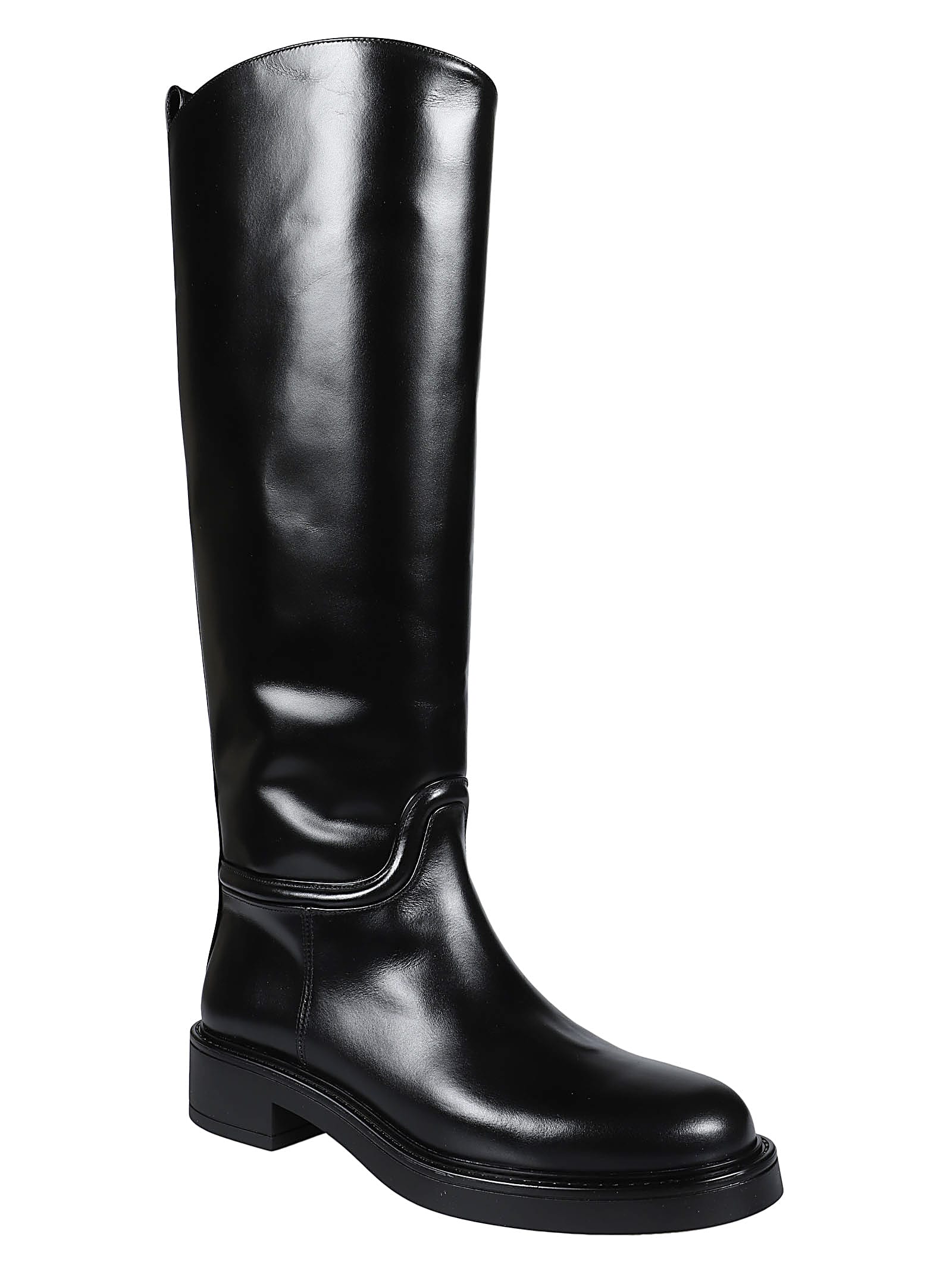 Shop Stuart Weitzman Celia Riding Boots In Blk Black