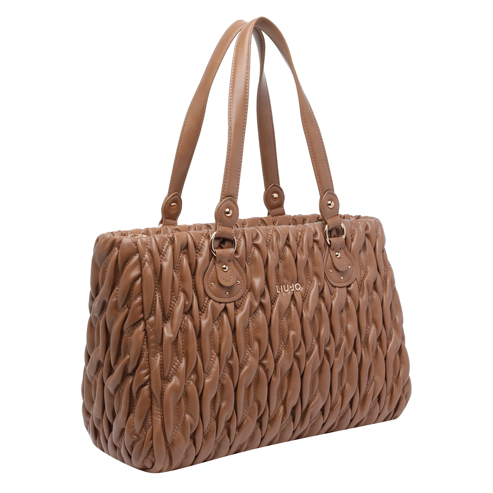 Liu •jo Logo Tote Bag In Sand