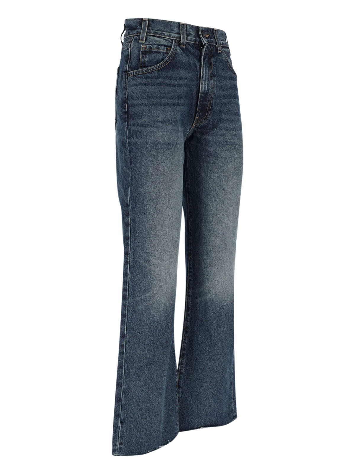 Nili Lotan High-waisted Blue Denim Jeans In Blue