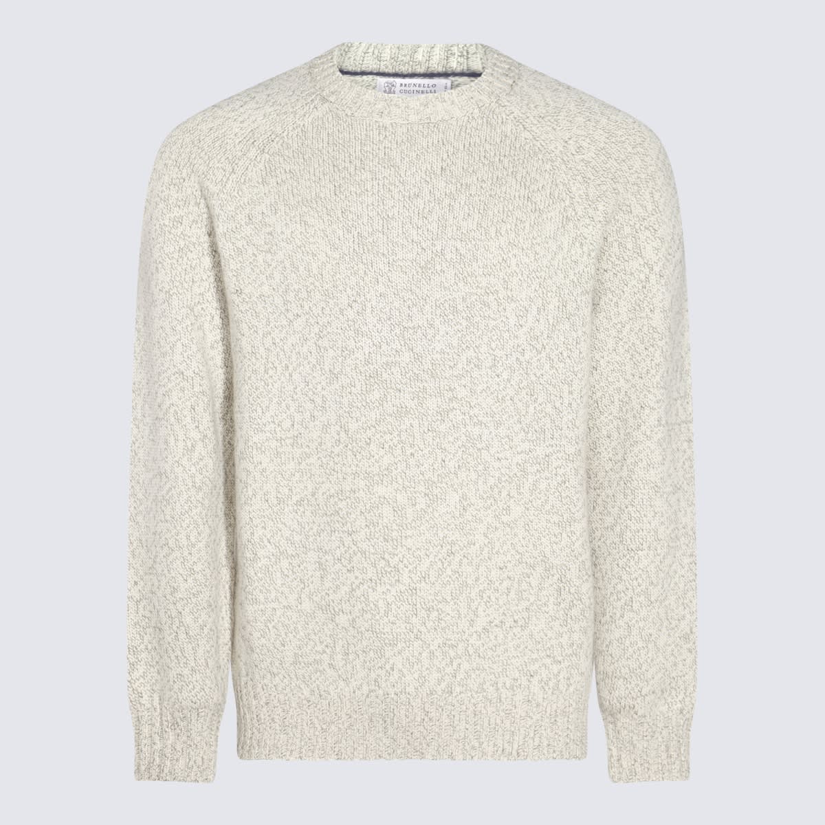 Shop Brunello Cucinelli White Wool Knitwear