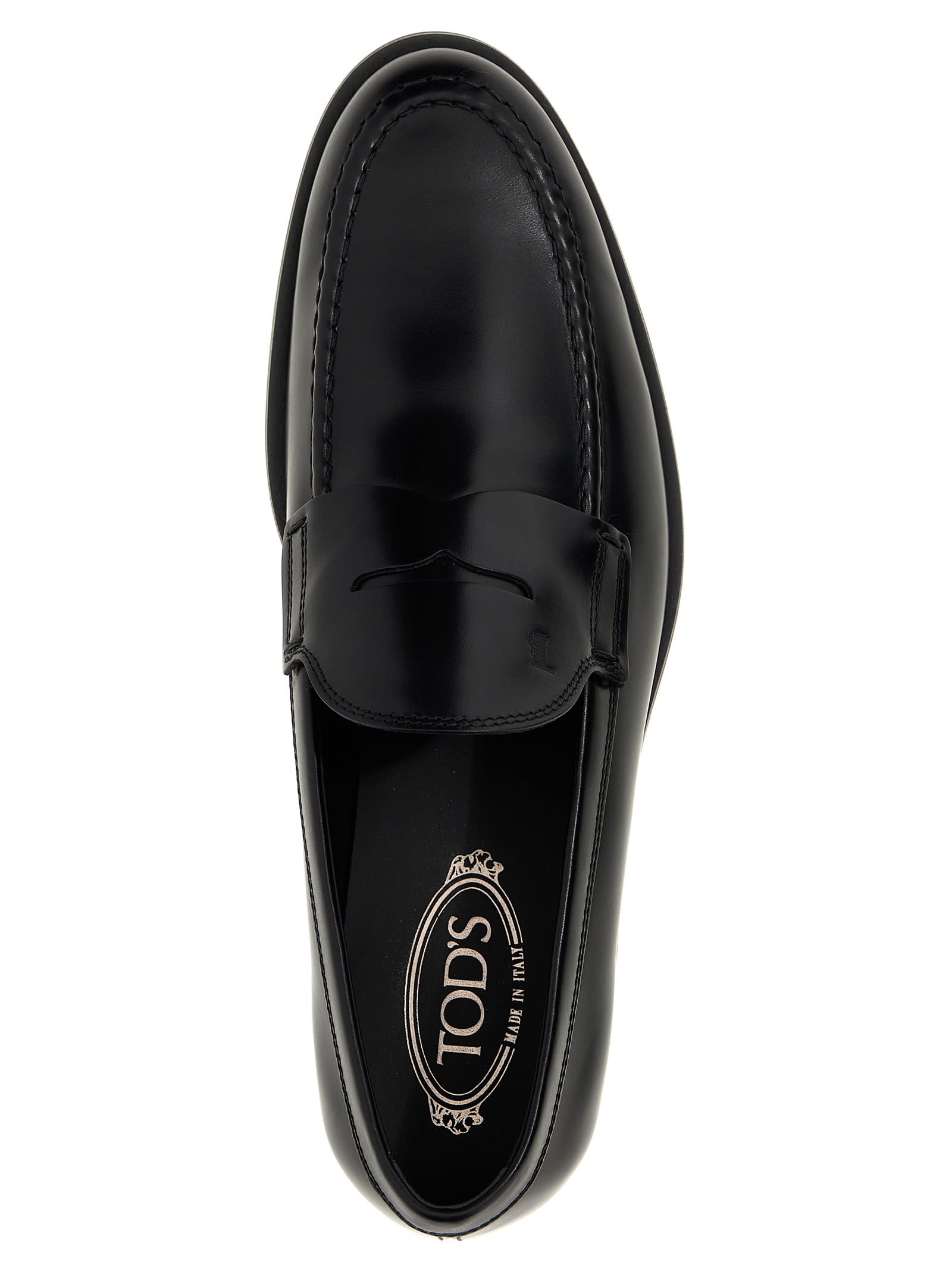 Shop Tod's Formale Loafers In Black