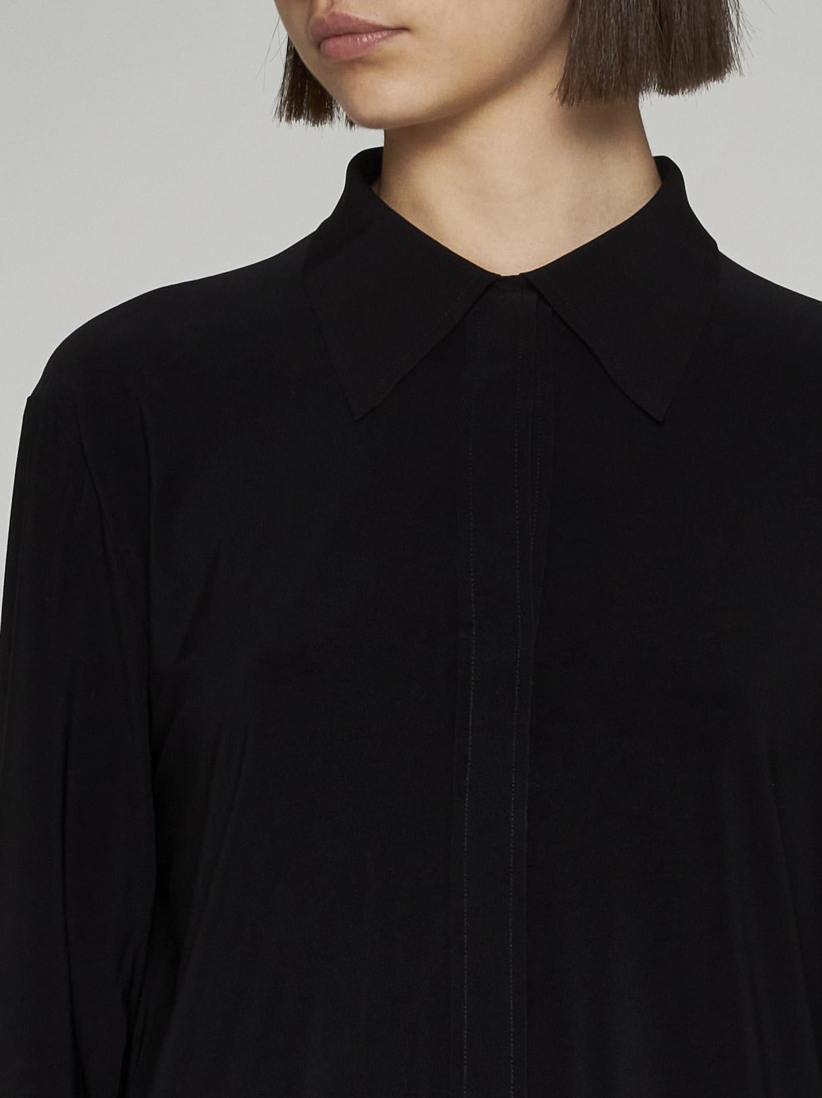 Shop Norma Kamali Jersey Shirt In Nero