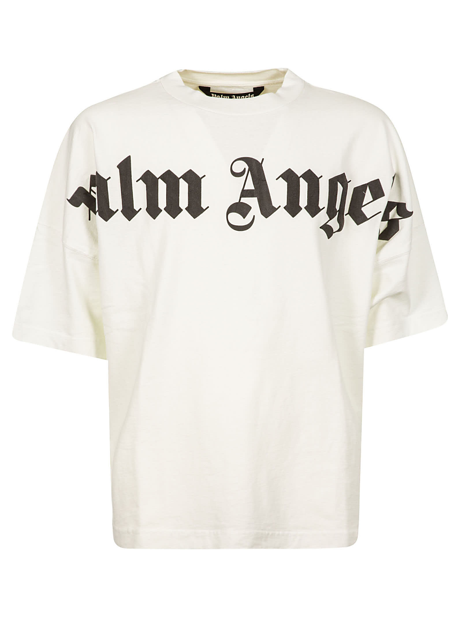 Palm Angels Front Logo Oversized T-shirt In White | ModeSens