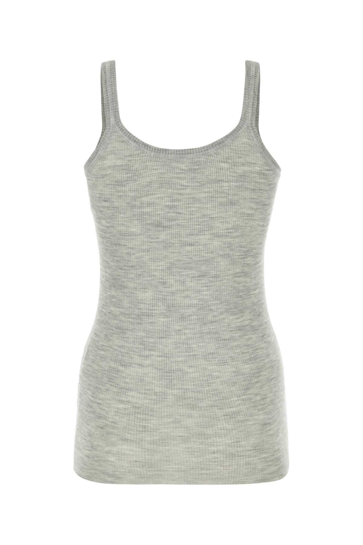 Melange Grey Wool Tank Top