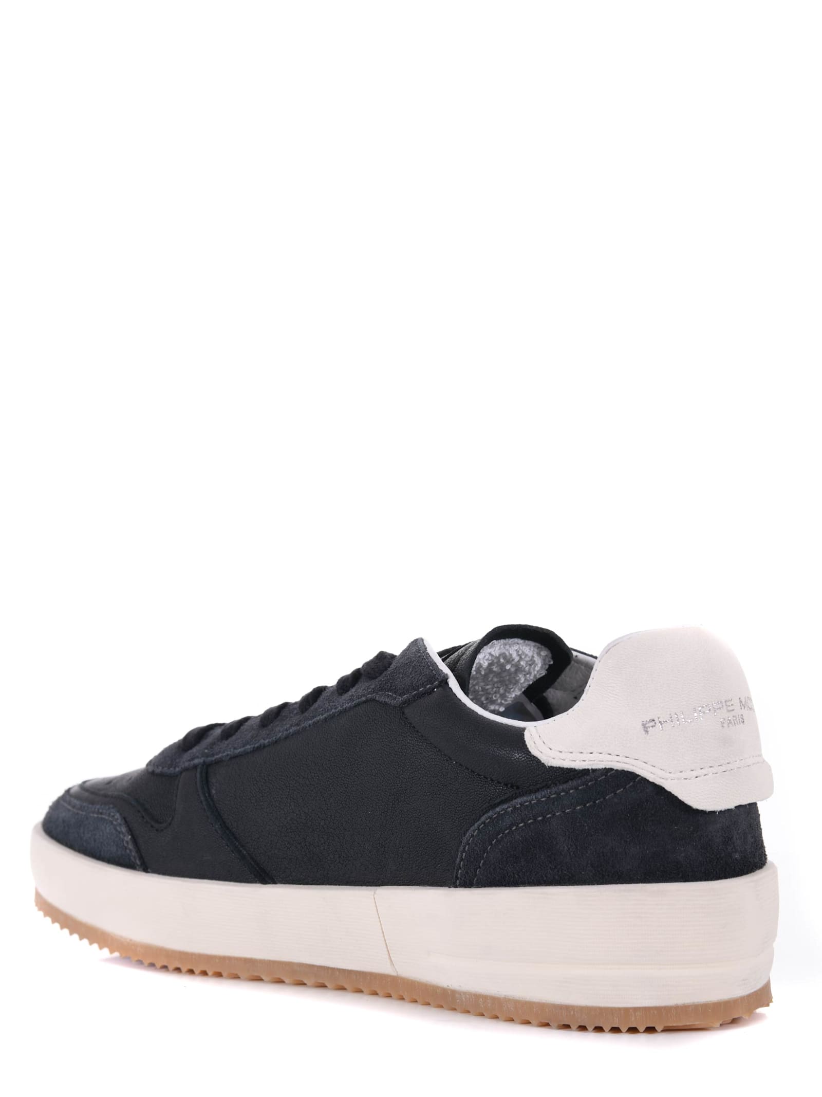 Shop Philippe Model Sneakers In Nero/blu