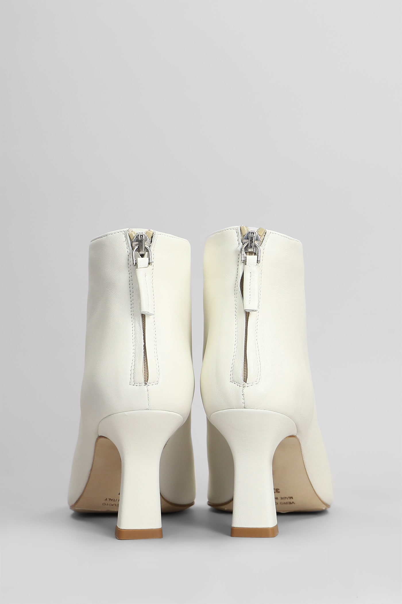 The Seller High Heels Ankle Boots In White Leather In White