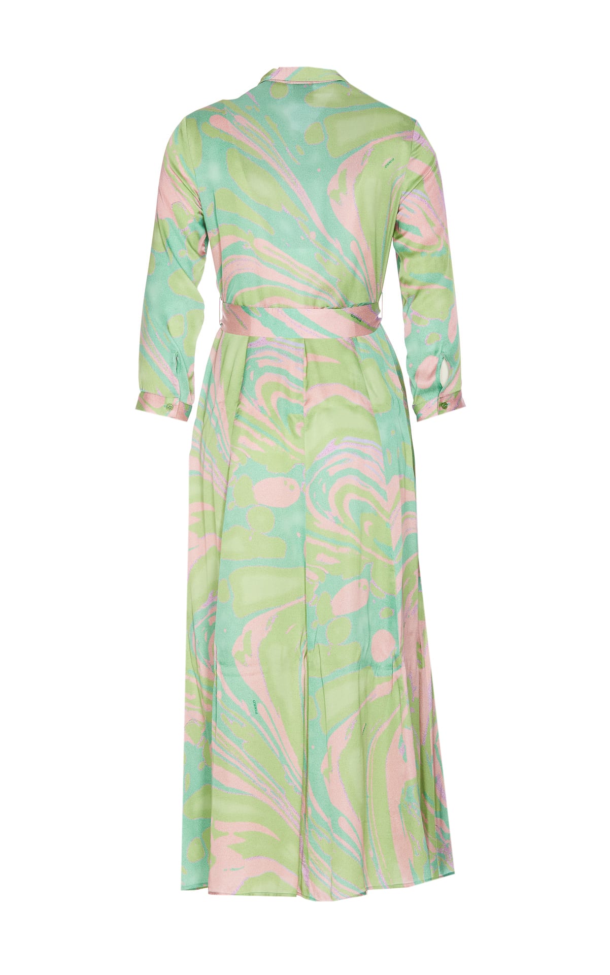 Shop Pinko Chemisier Long Dress In Multicolour