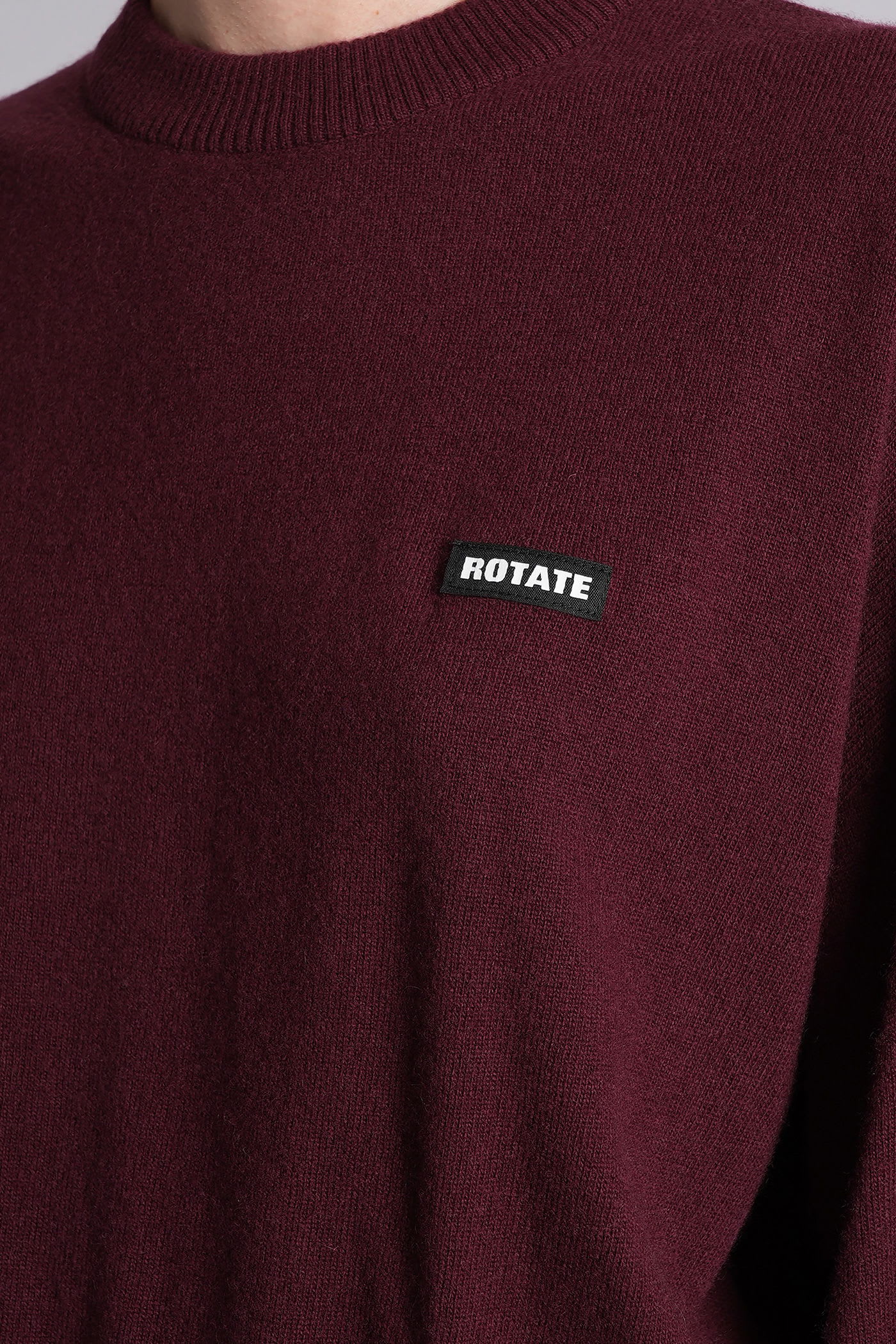 Rotate Birger Christensen Maglioncino Girocollo Basic Zinfandel In Burgundy
