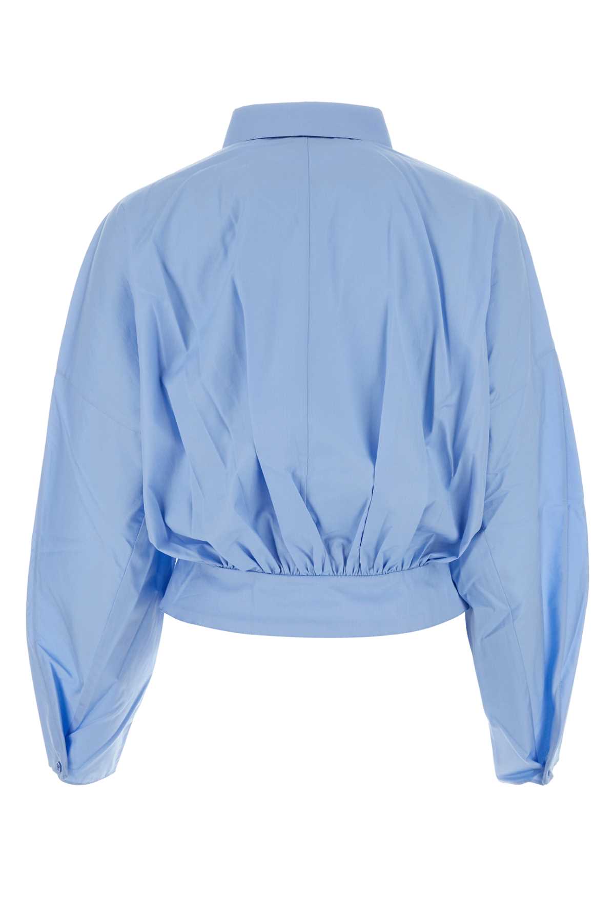 Shop Marni Light Blue Poplin Shirt In Irisblue
