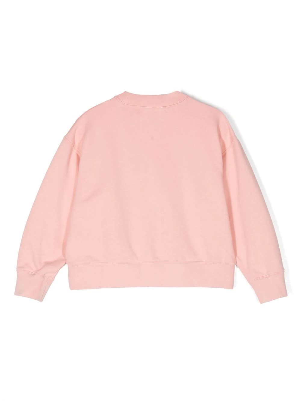 Shop Palm Angels Pink Bear Crew Neck Sweatshirt