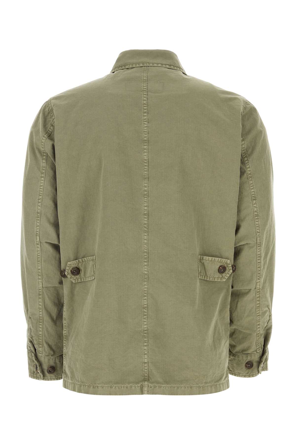 Shop Fay Sage Green Cotton Jungle Jacket In Verde