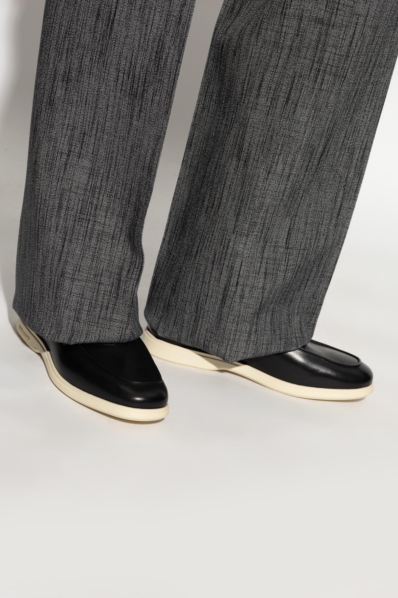 Ferragamo Moccasin Gancini In Black