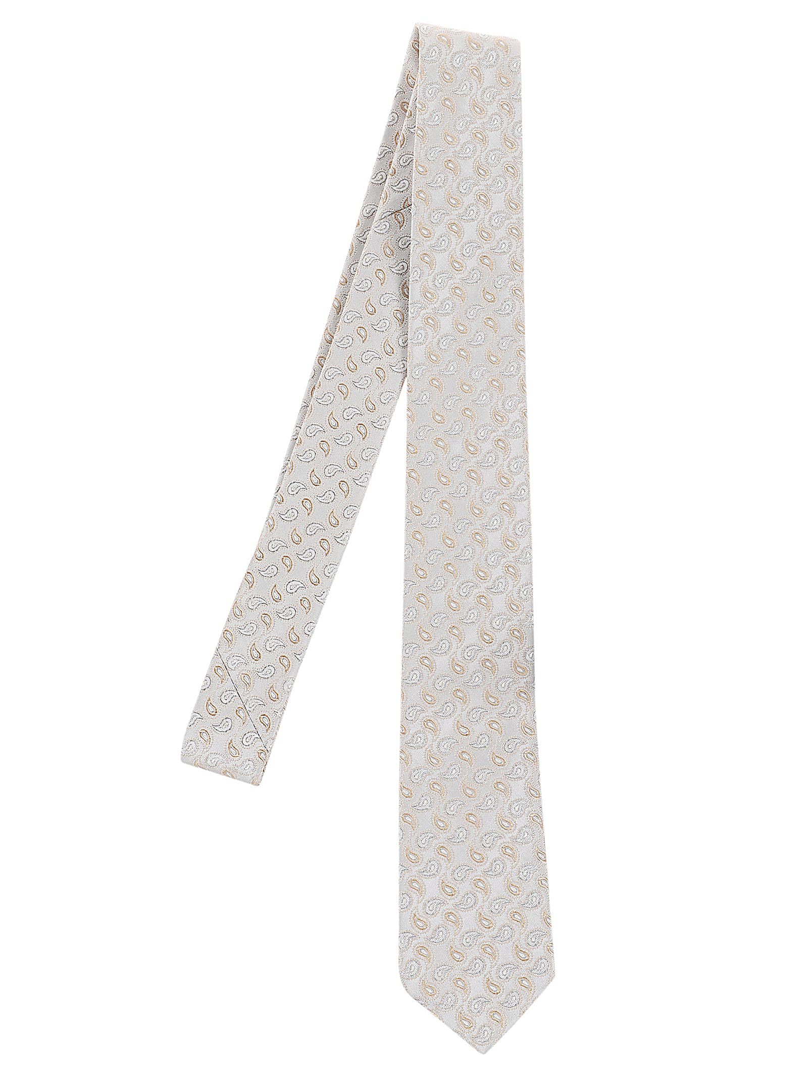 Shop Etro Tie In Grigio Fantasia