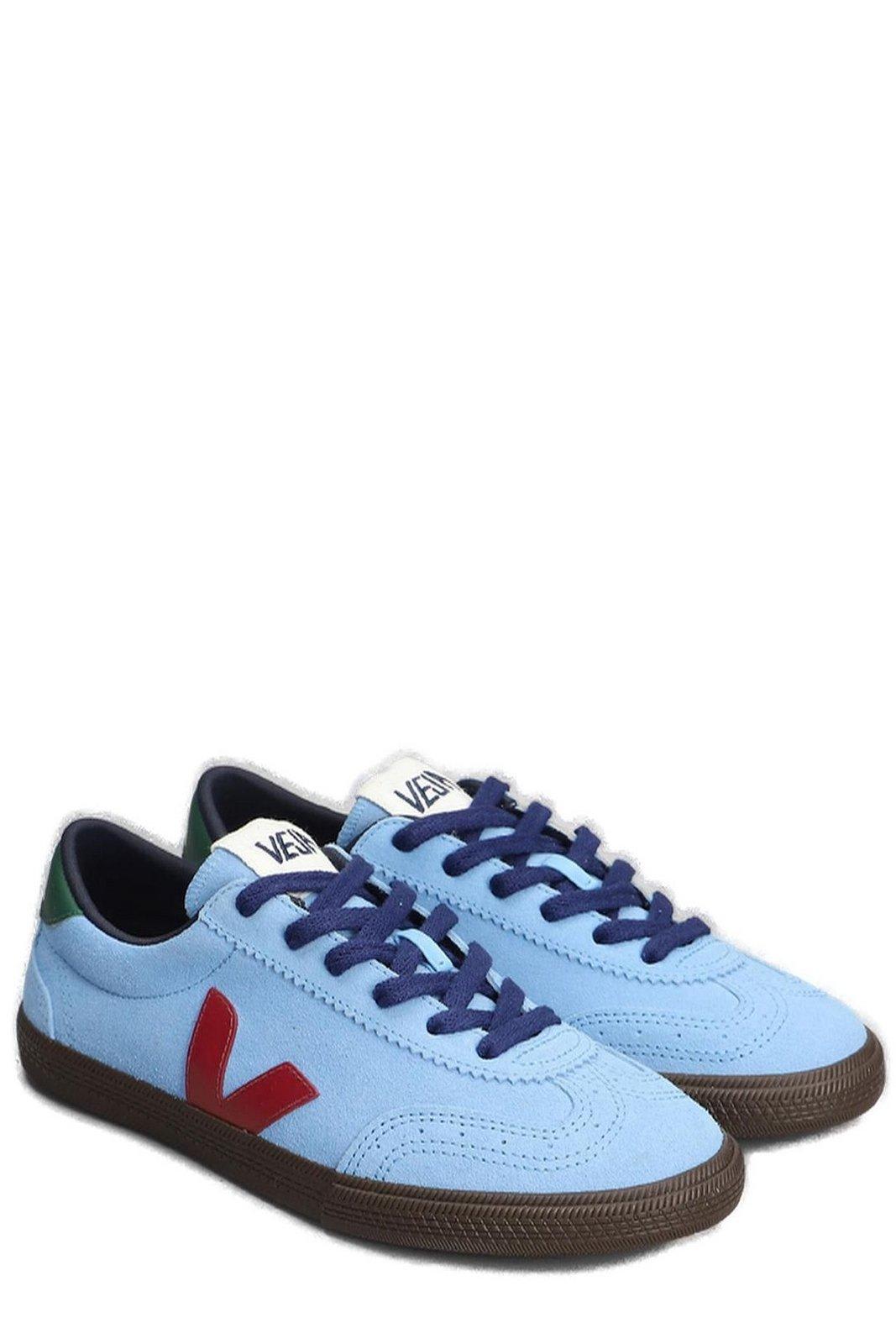 Veja Volley Sneakers In Cyan Suede In Blue