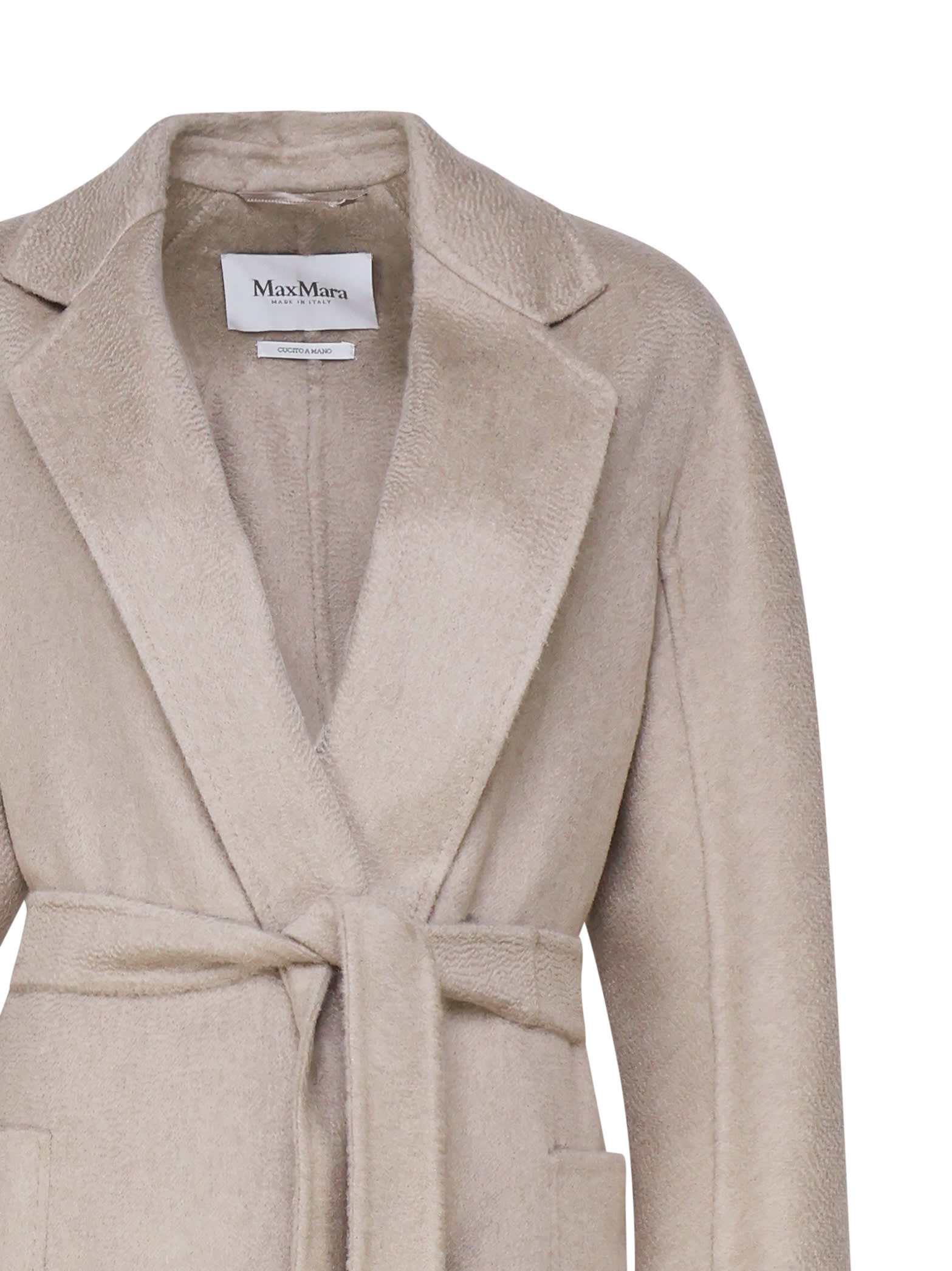 Shop Max Mara Ludlmilla Coat In Cashmere In Neutro