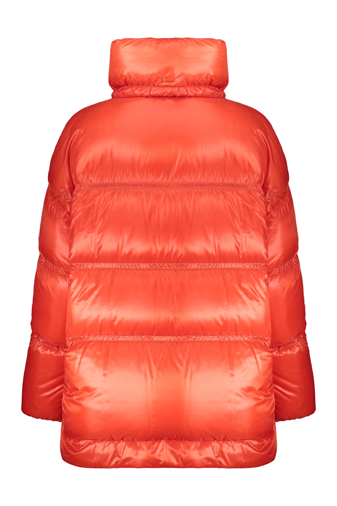 Shop Herno Short Down Jacket In Coral