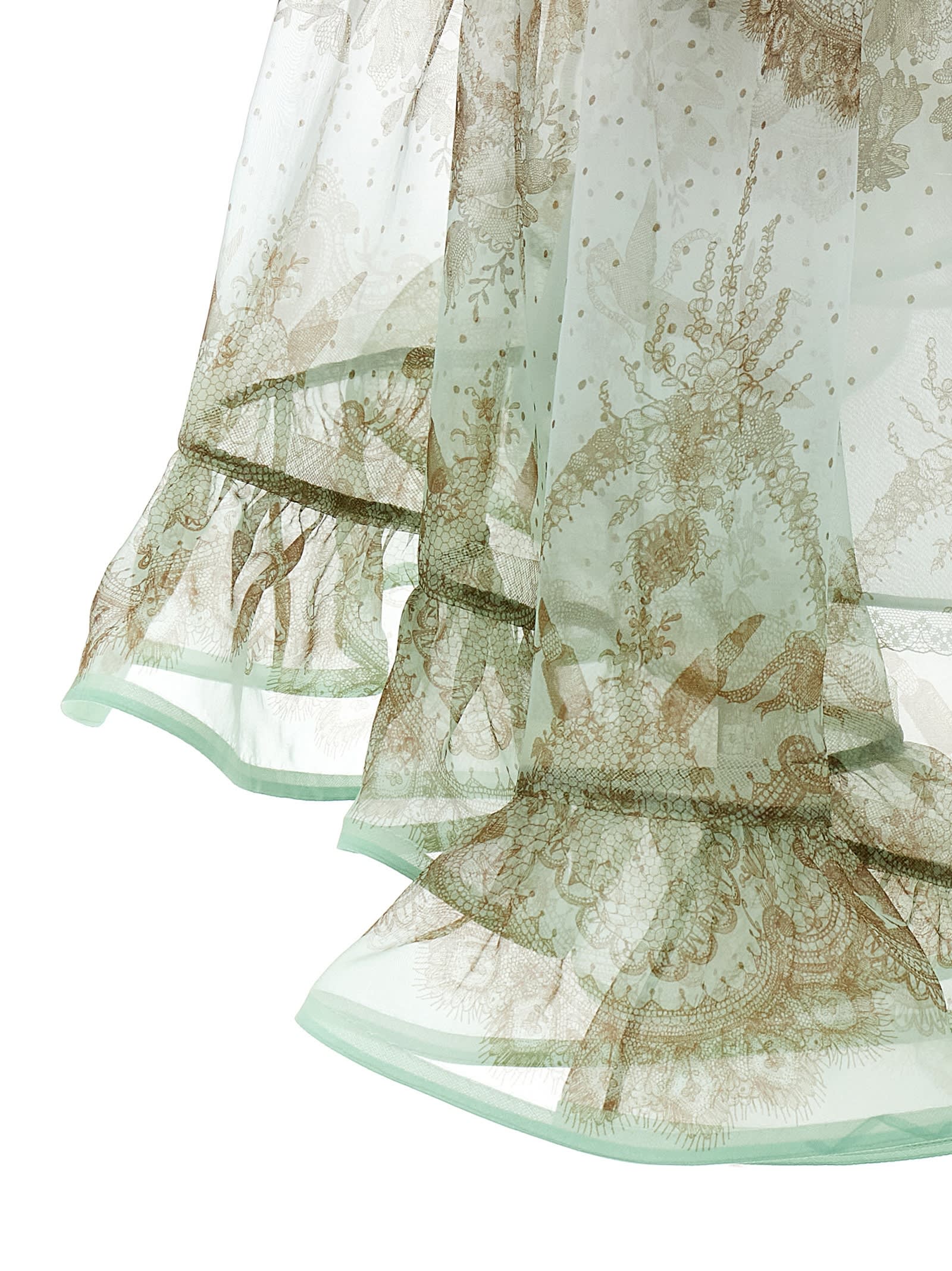 Shop Zimmermann Crush Embellished Blouse In Green