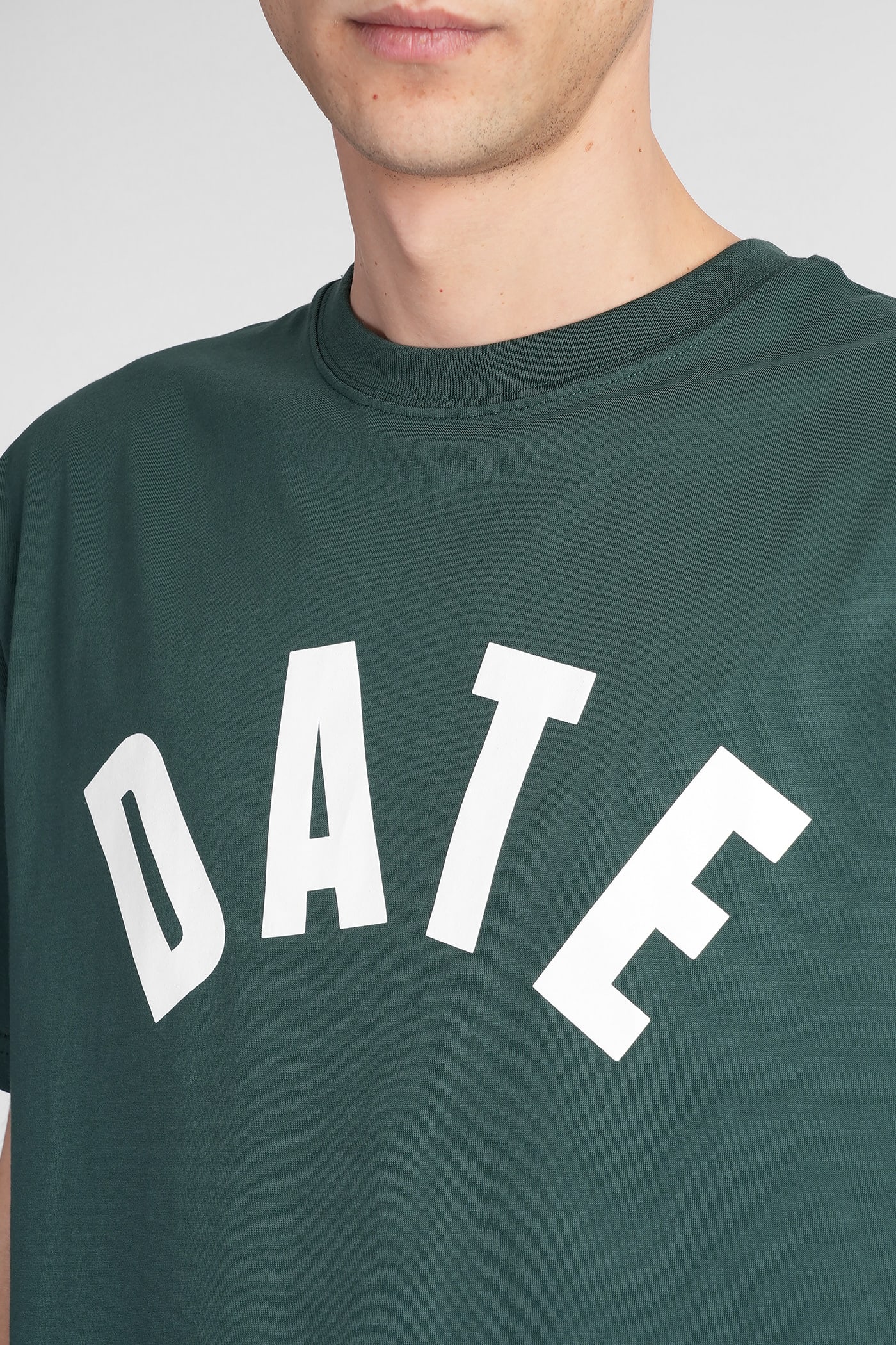Date Baseball T-shirt In Green Cotton In Green