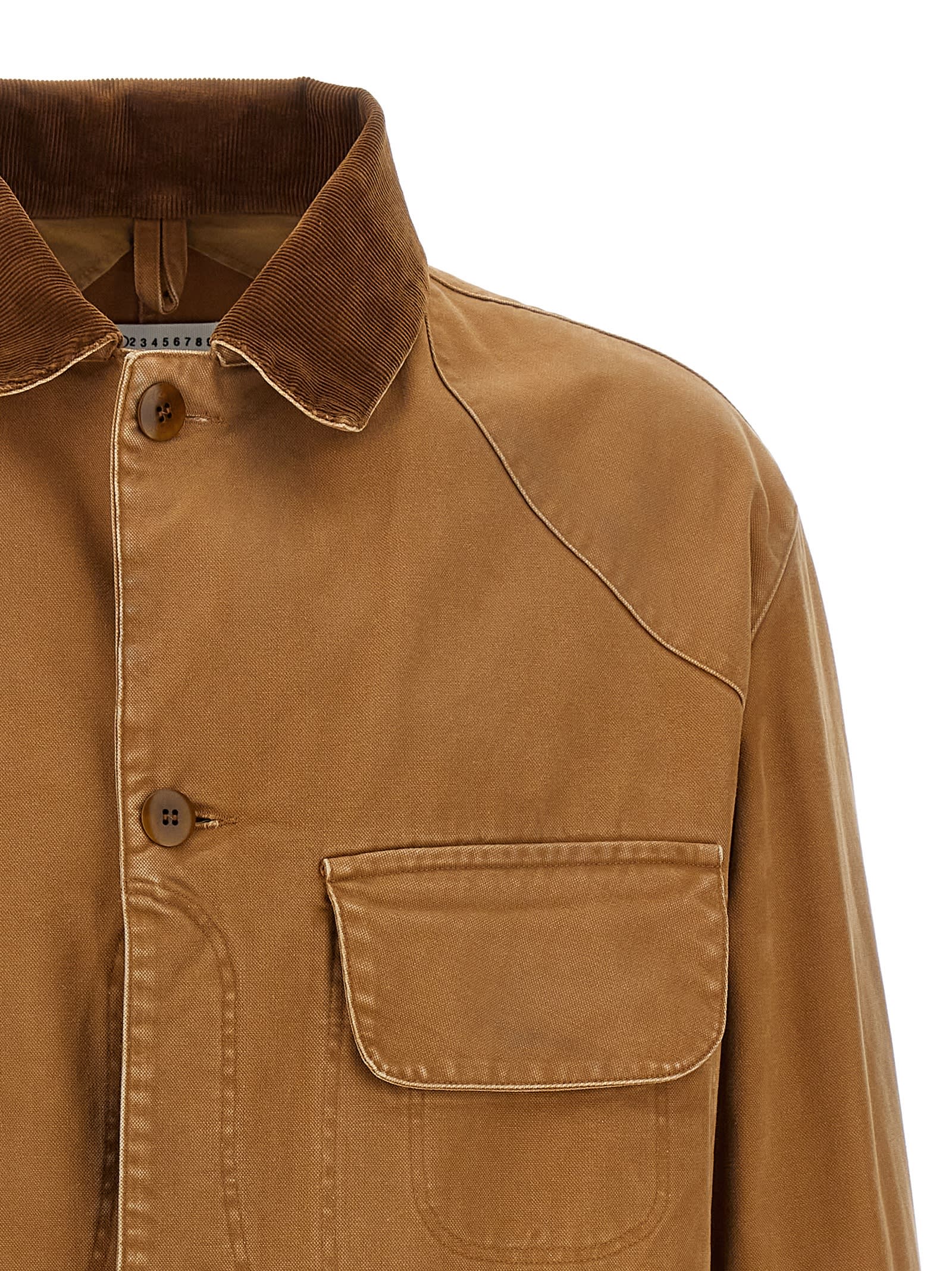 Shop Maison Margiela Canvas Jacket In Brown