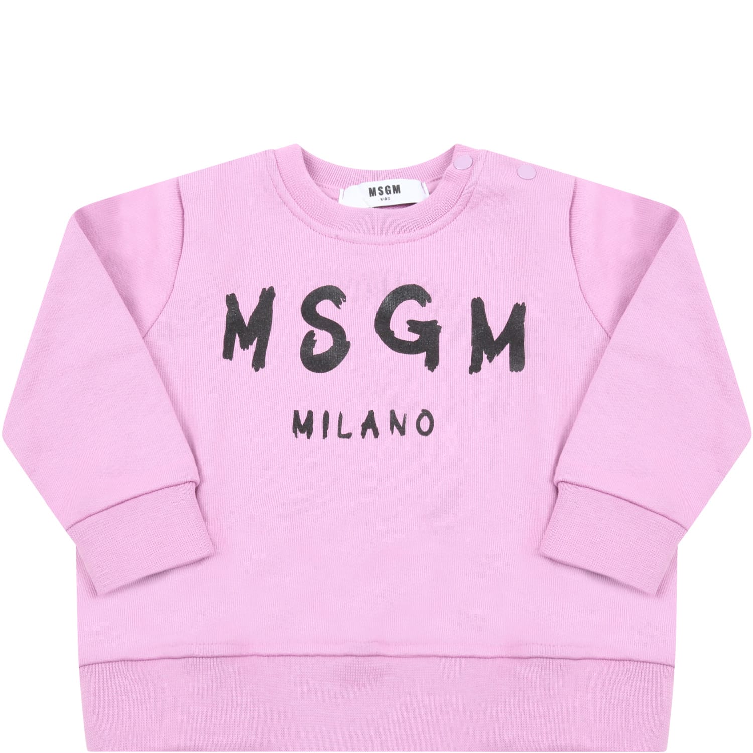 MSGM Lilac Sweatshirt For Babygirl With Logo