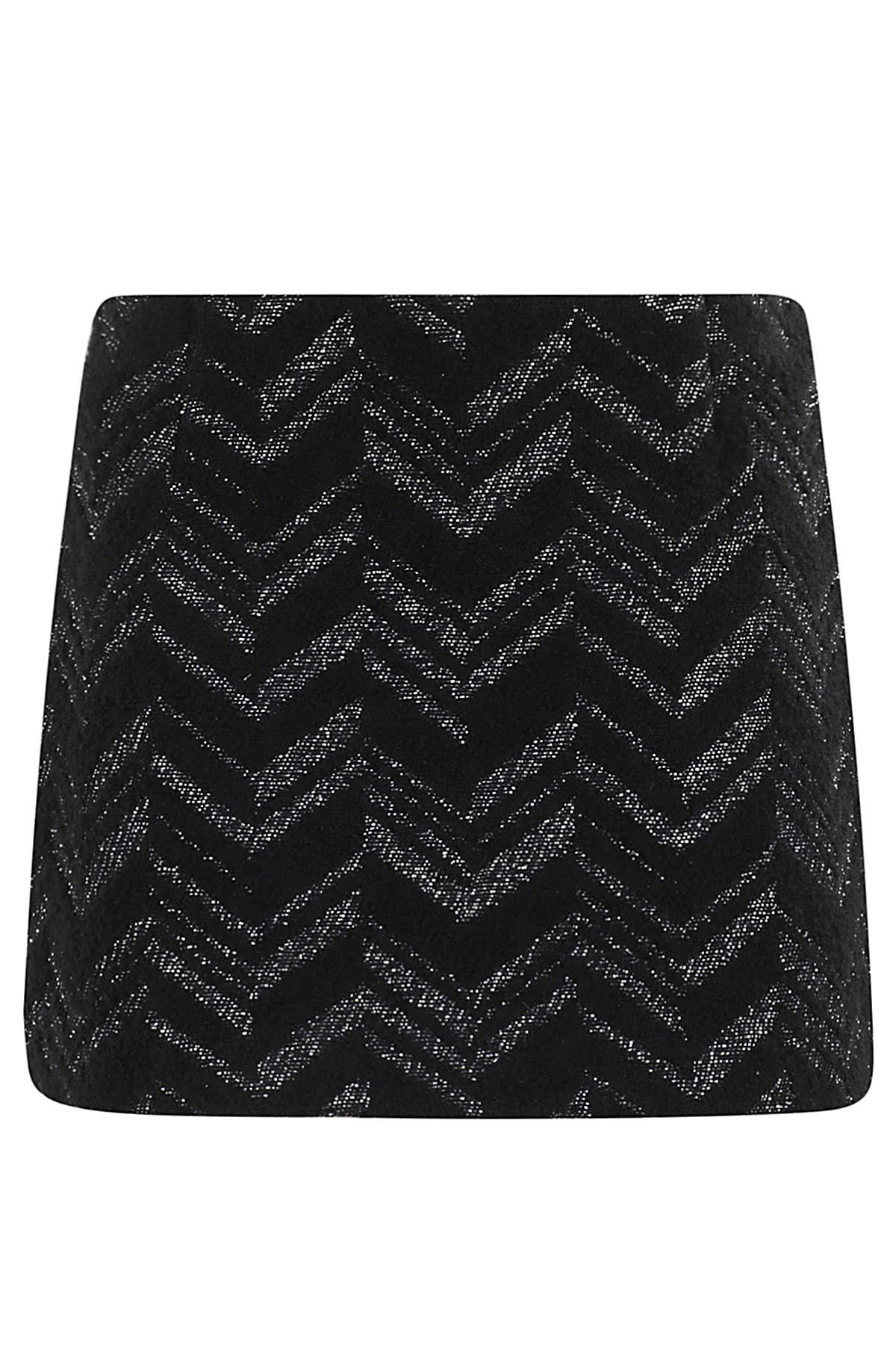 Shop Missoni Miniskirt In Kd Black Silver