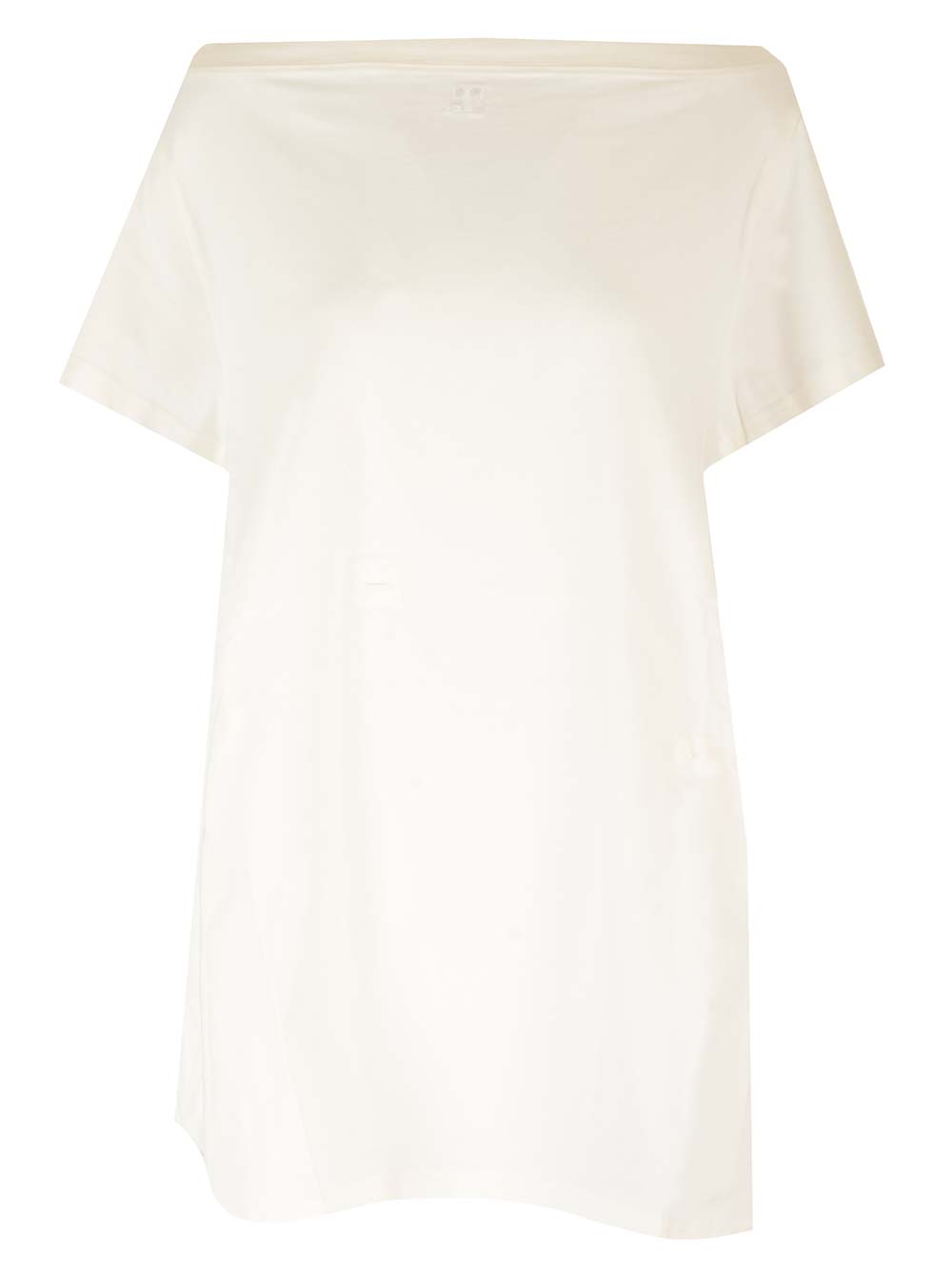Shop Courrèges Cotton Jersey Mini Dress In Heritage White