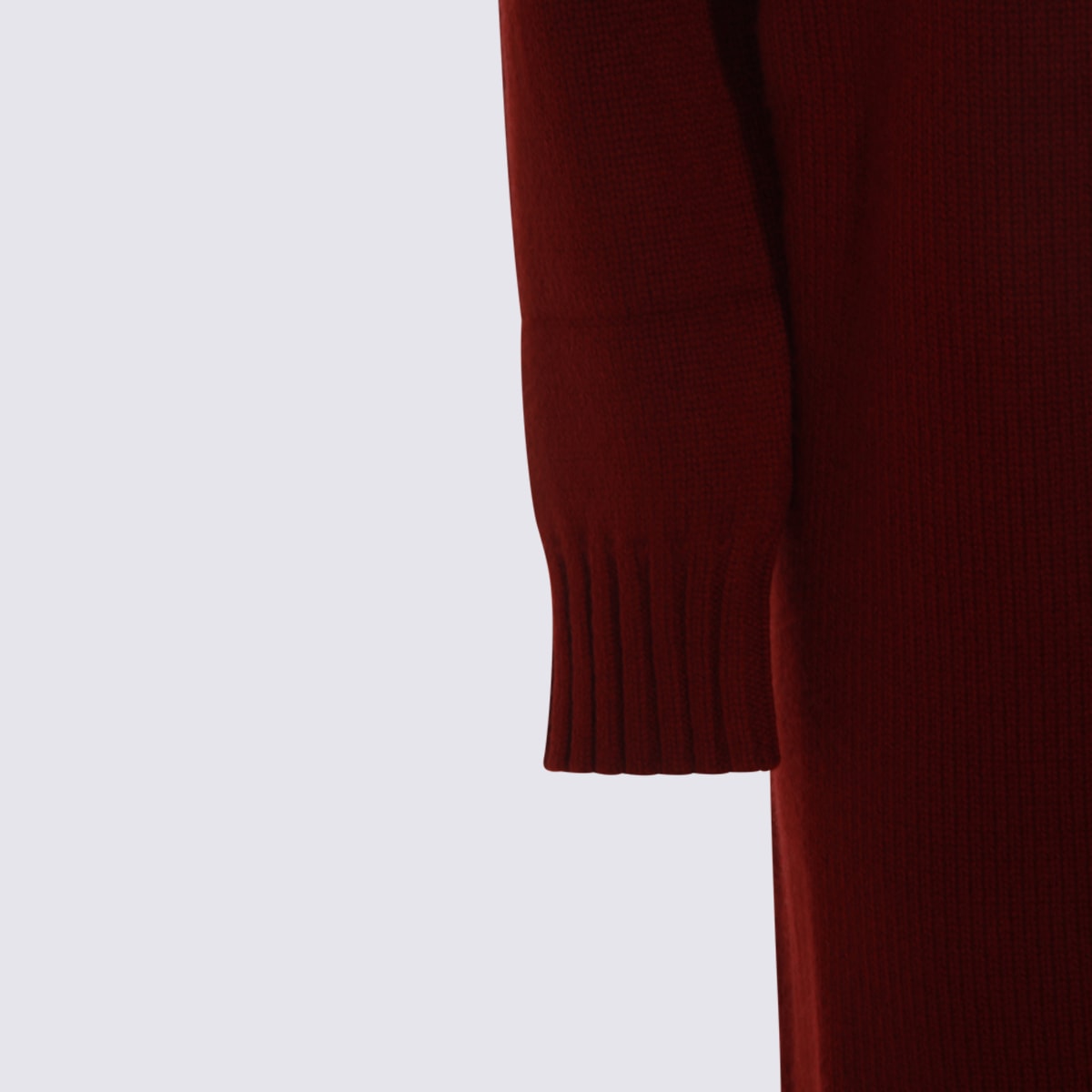 Max Mara Dark Red Cashmere Summer Knitwear In Red