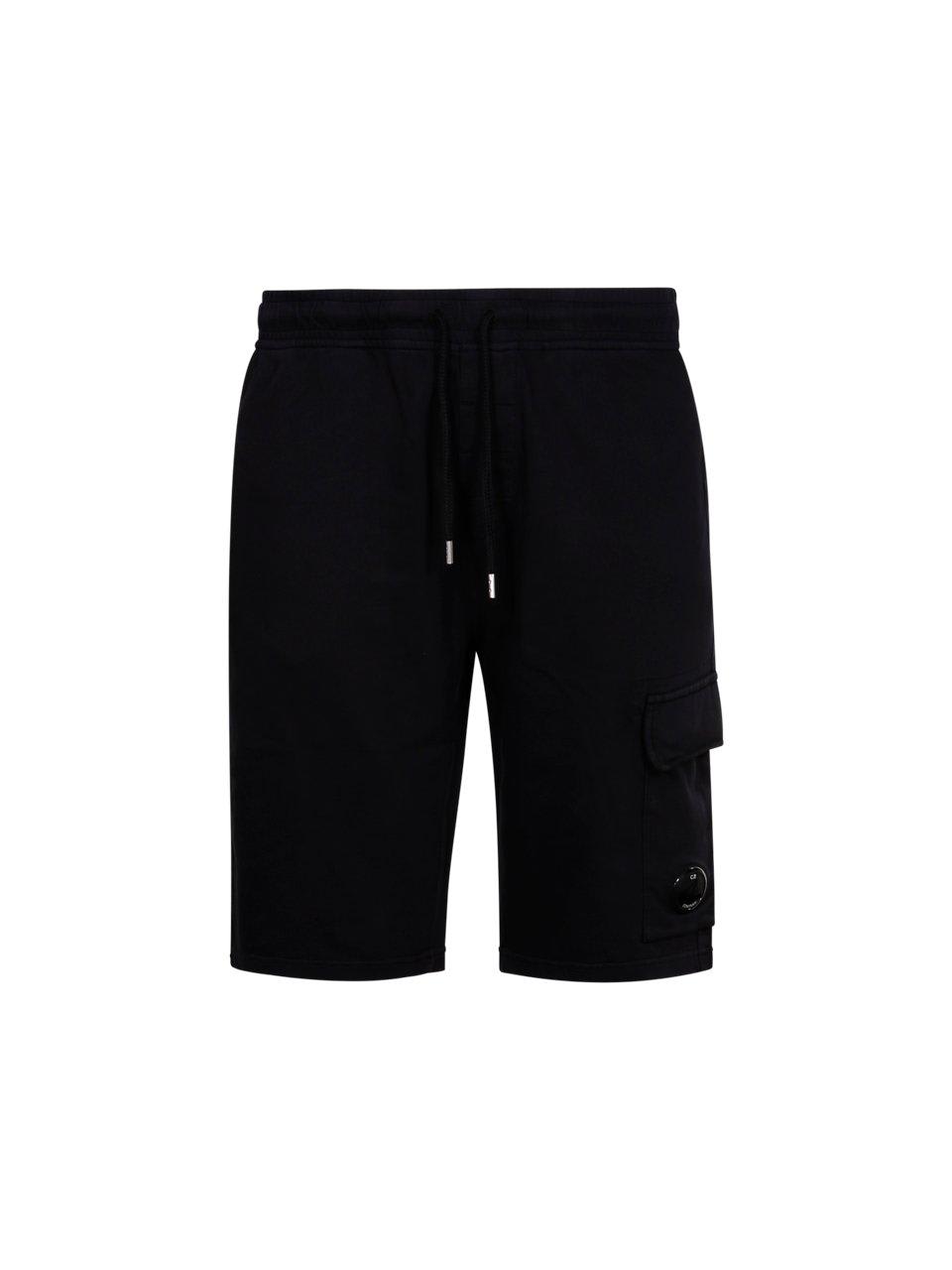 Shop C.p. Company Utility Knee-high Shorts In Black