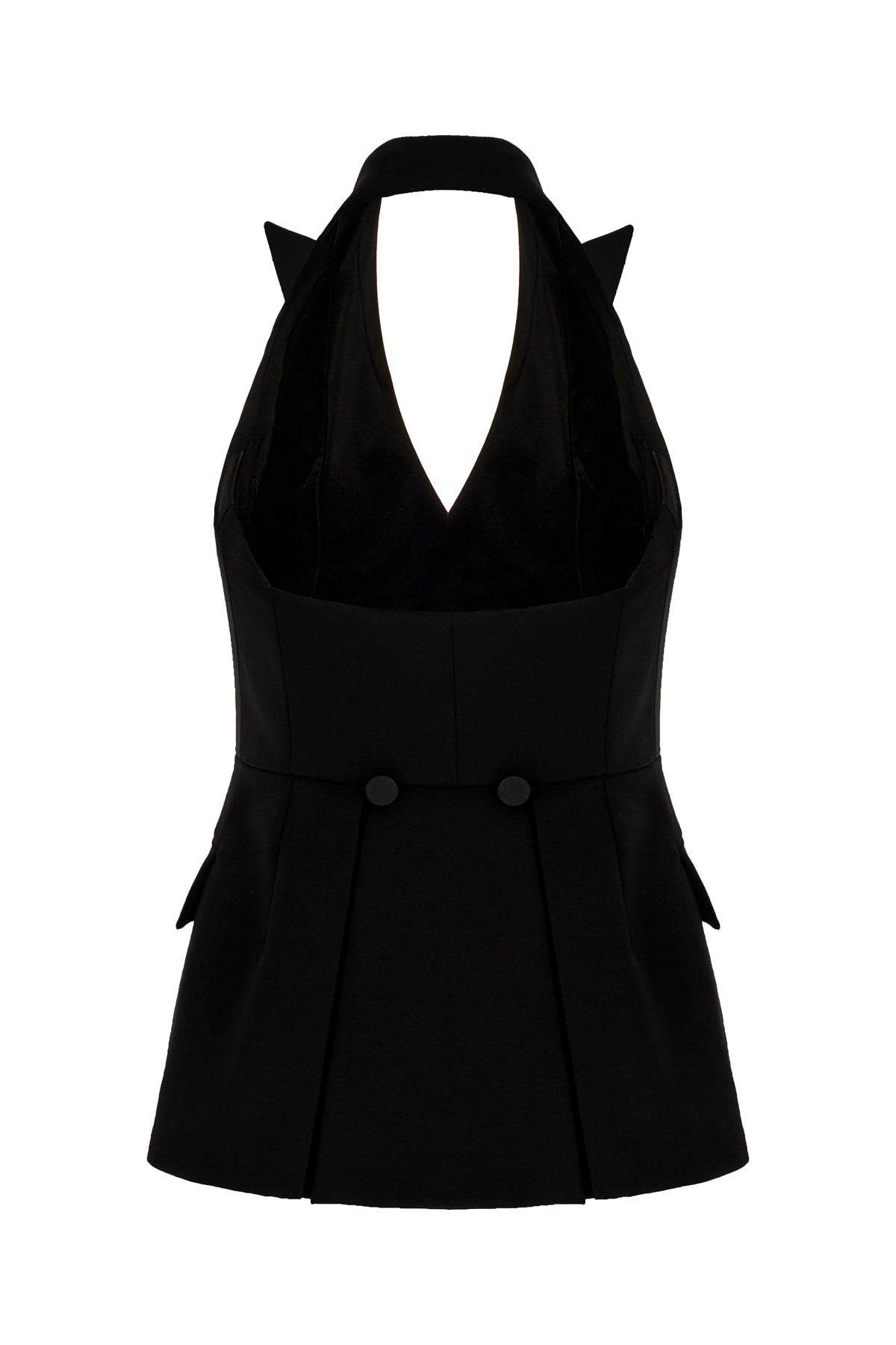 Shop Max Mara Black Stretch Wool Vest In 001