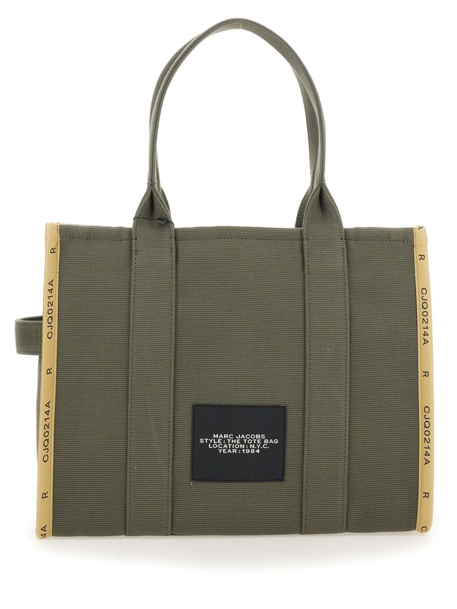 Shop Marc Jacobs The Tote Jacquard Large Bag In Military Green