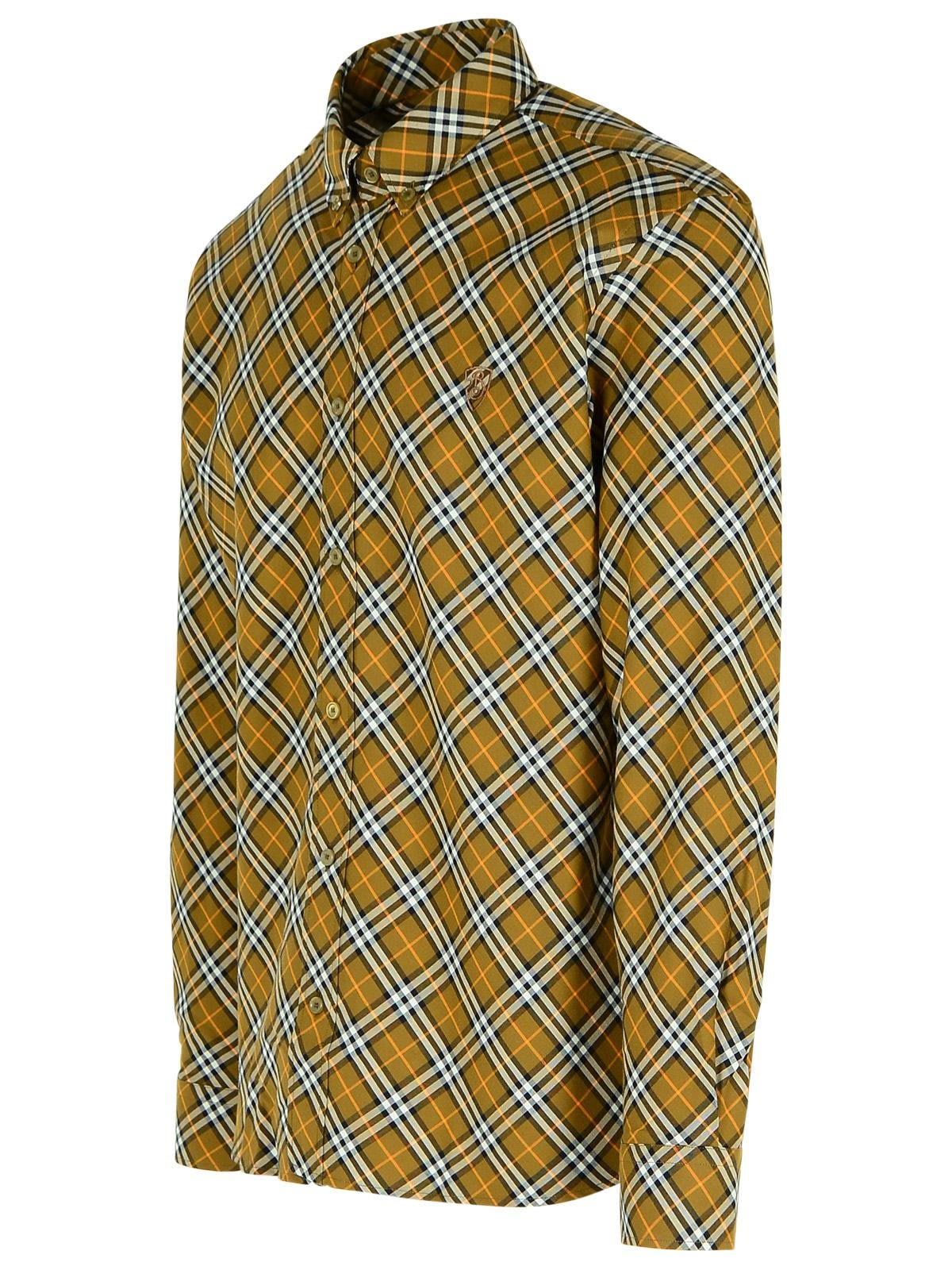 Shop Burberry Vintage Check Logo Embroidered Shirt In Oxide Ip Check