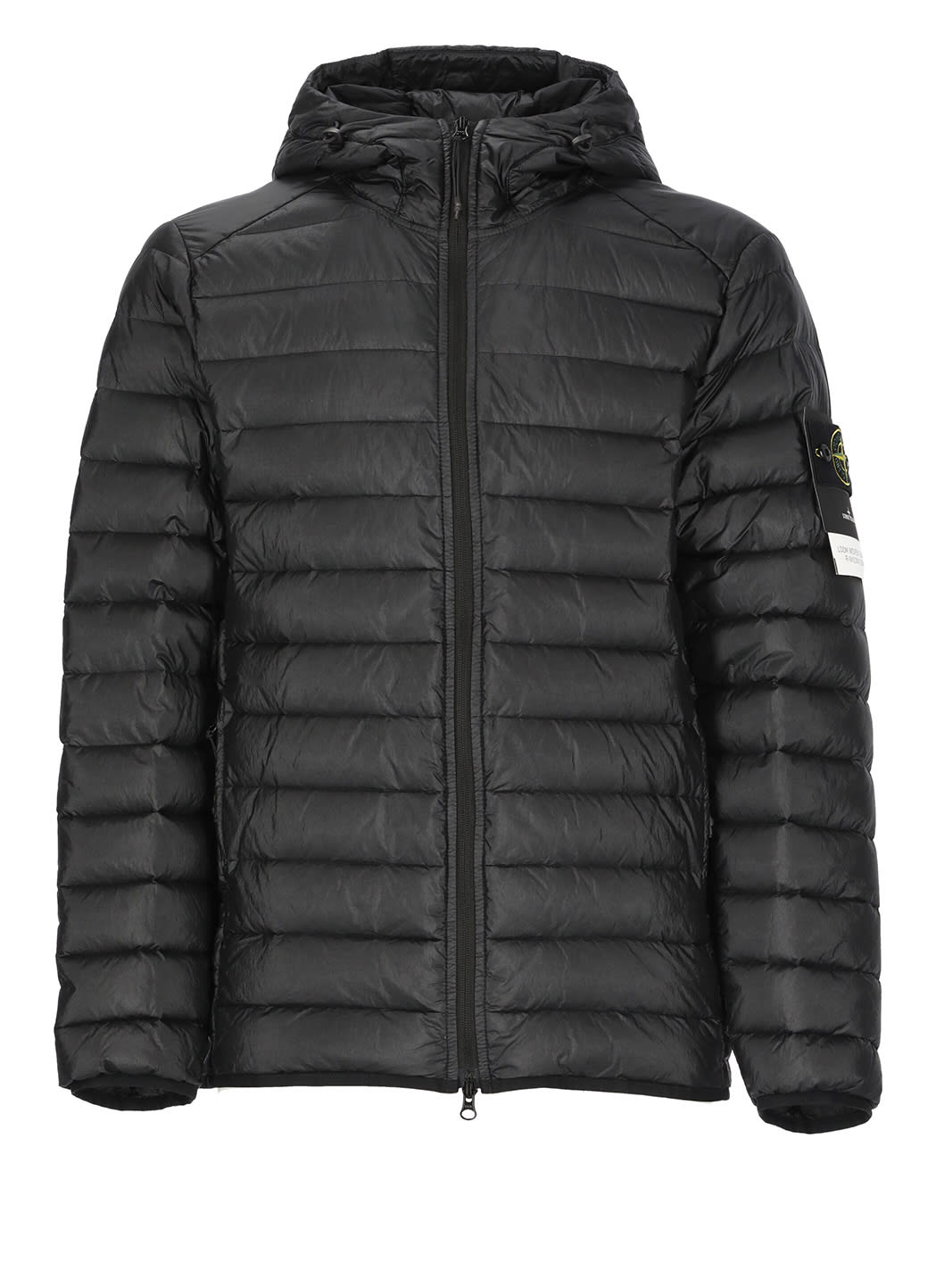 Shop Stone Island Quilted Jacket With Logo In Black