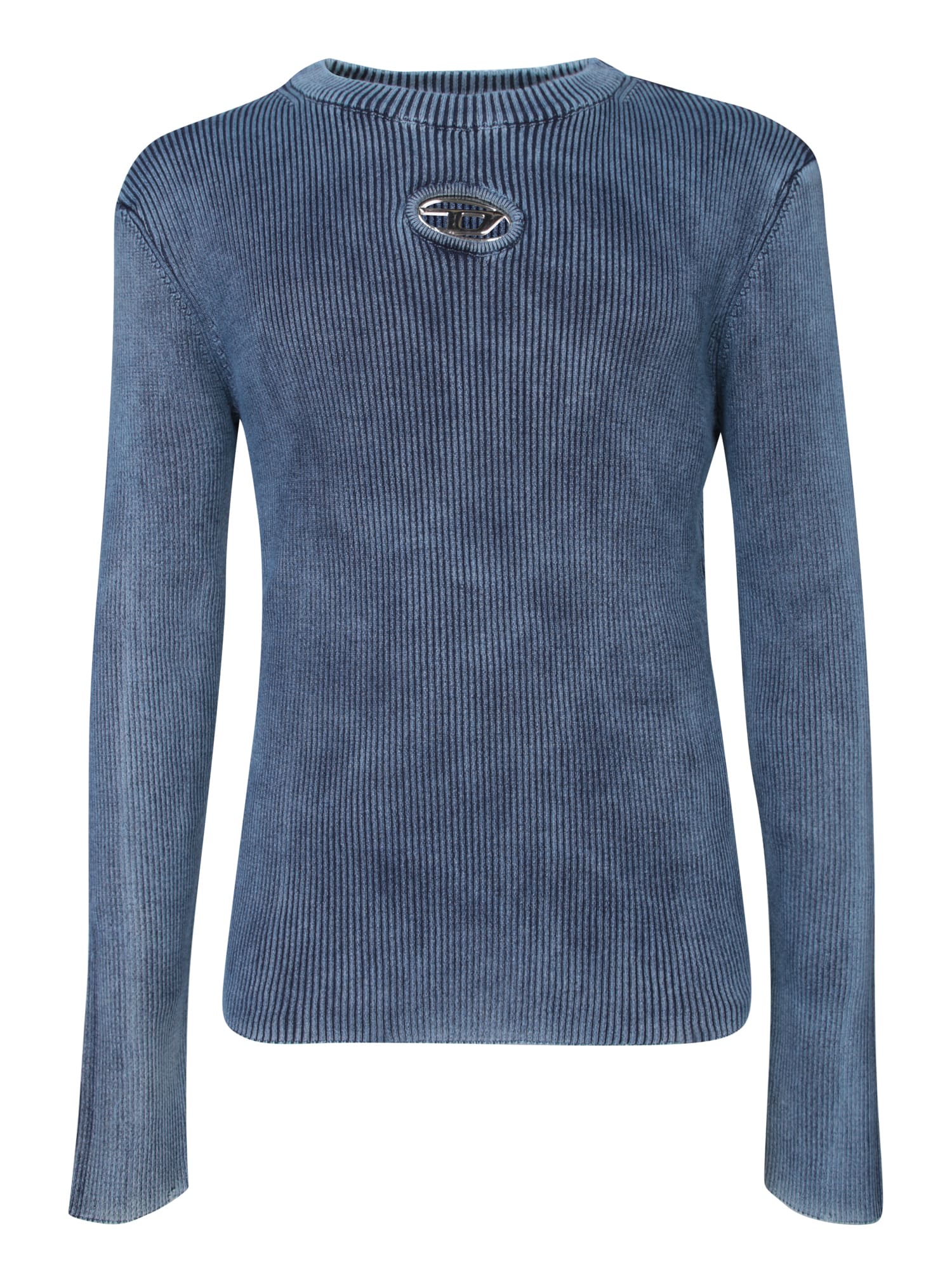 Shop Diesel Ribbed Blue Sweater