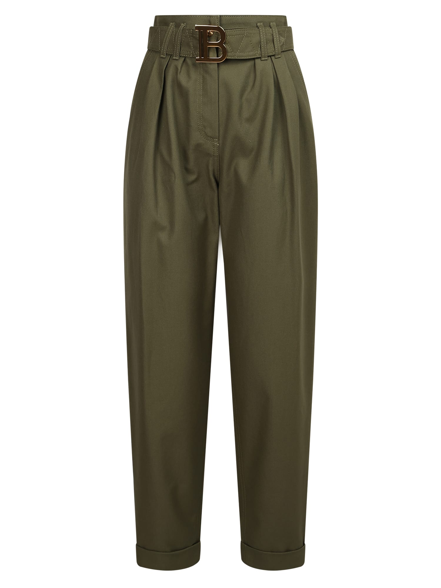 Balmain Pantaloni Cintura B Cot Khaki