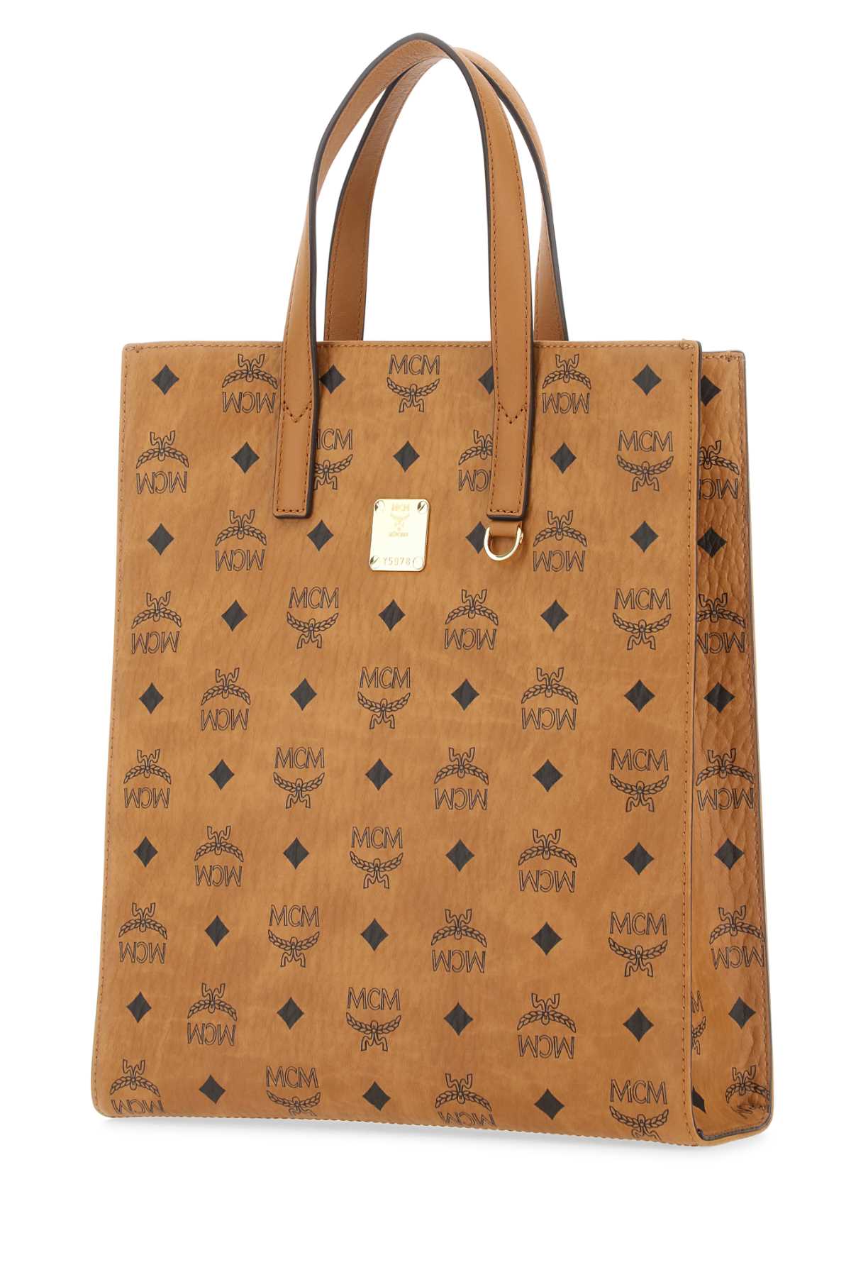 Mcm Rectangular Canvas Small Aren Shopping Bag