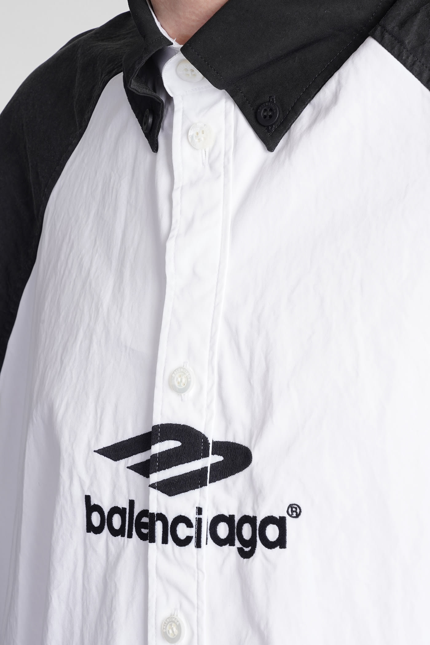 Shop Balenciaga Shirt In White Cotton