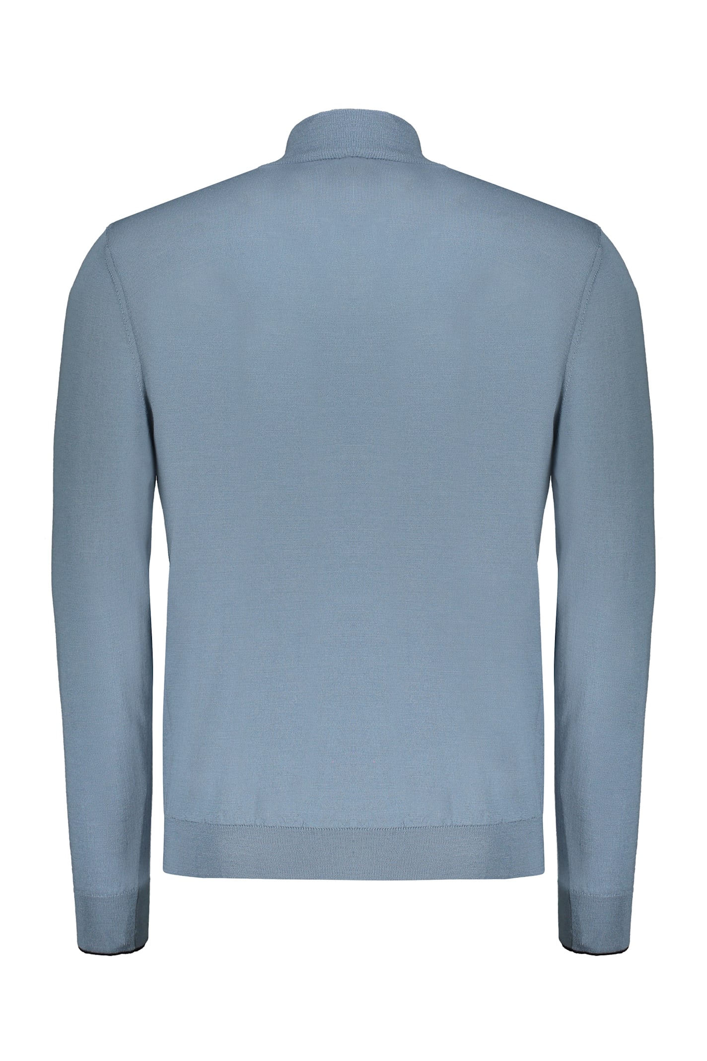 Moorer Sweater With Zip In Blue