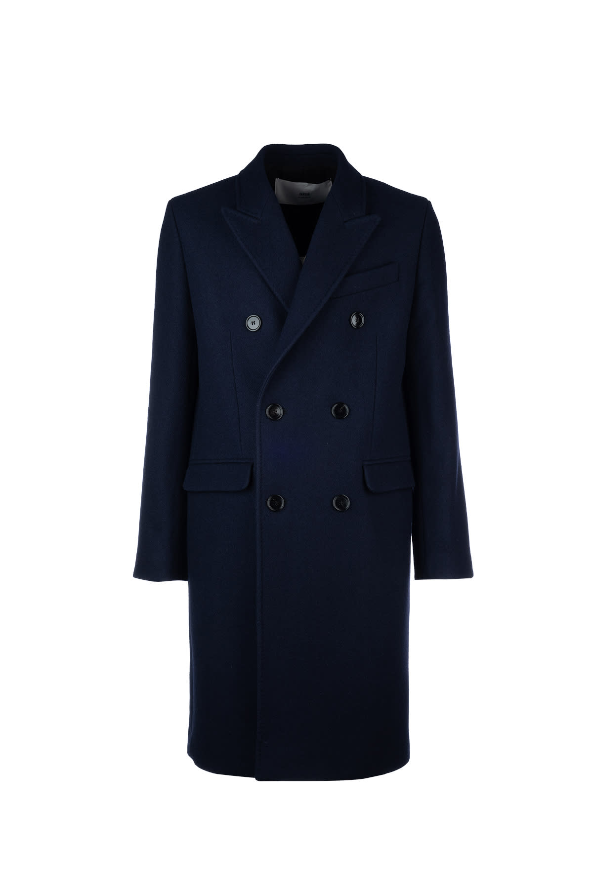 Shop Ami Alexandre Mattiussi Cappotti In Navy Blue