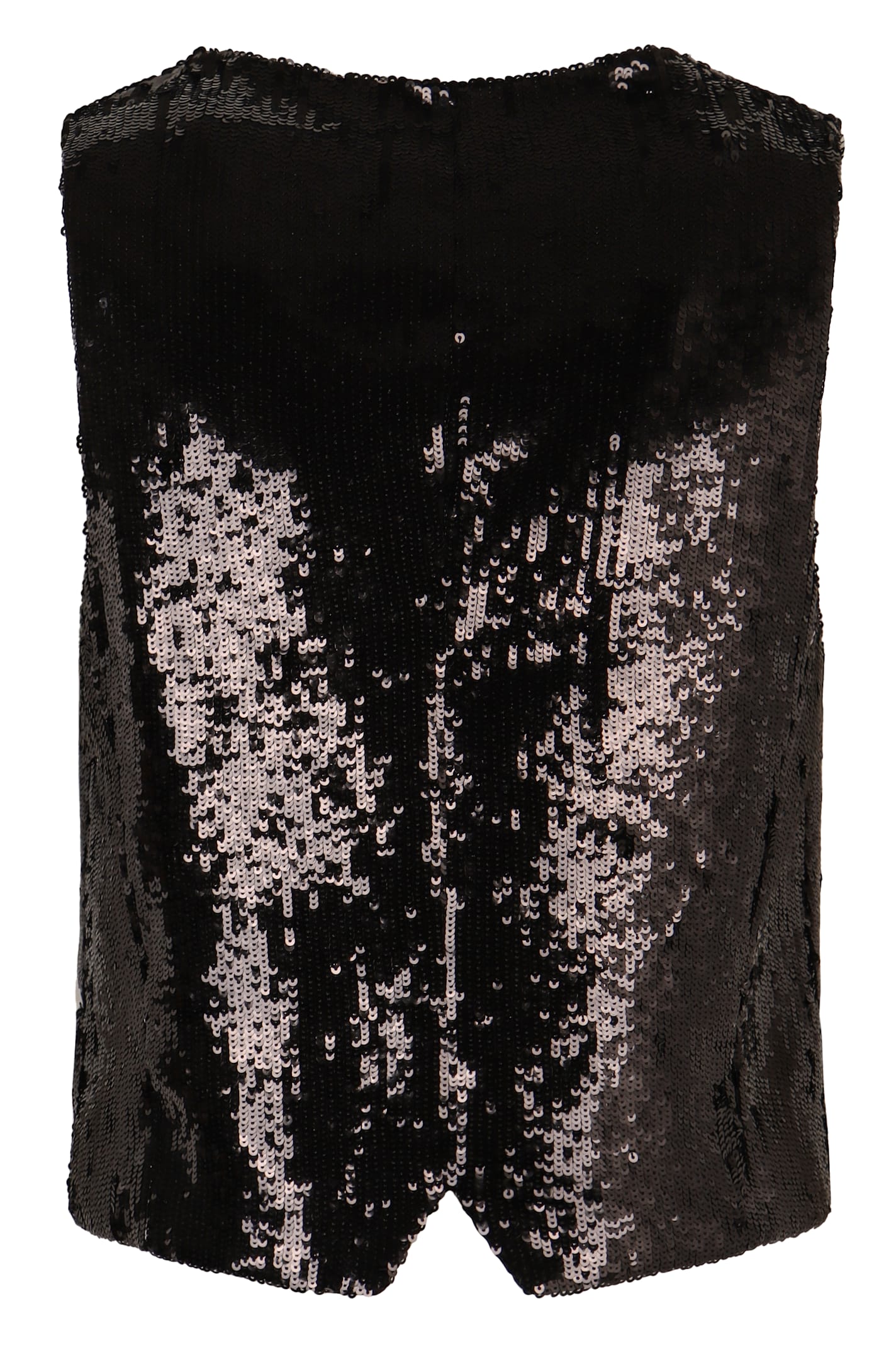 Pt Torino Sequinned Waistcoat In Black