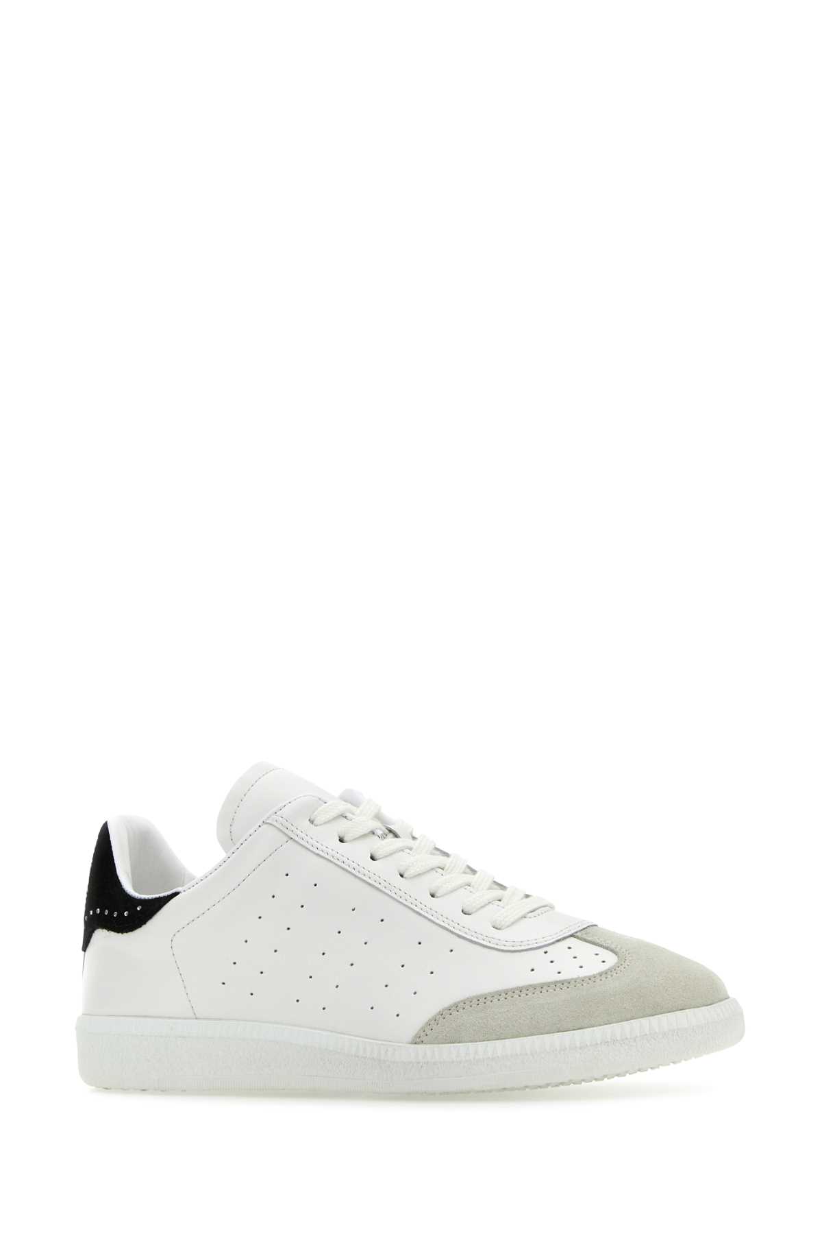 Shop Isabel Marant Multicolor Leather Bryce Sneakers In Whiteblack