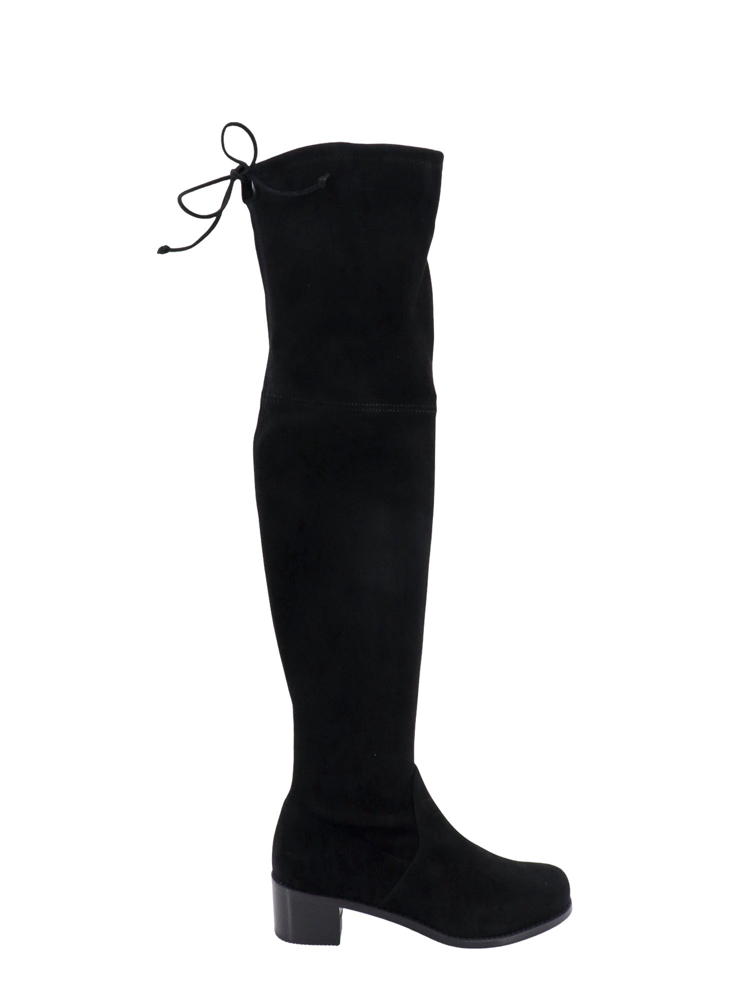Stuart Weitzman Suede Midland Over-the-knee Boots In Black